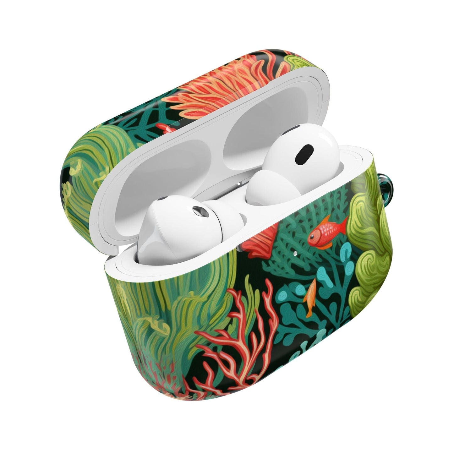 Coral Reef AirPods Case, Ocean Inspired Ear Bud Cover • Cute Phone Accessories Accessories Printify AirPods Pro Gen 1 White Glossy