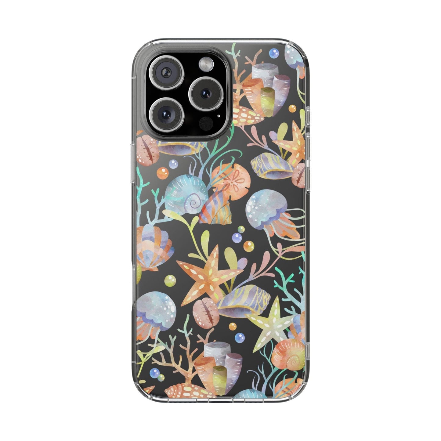 Seashell Phone Case, Beach Phone Case, Clear Phone Cases, Ocean Inspired Style, Beachy Summer Vibes iPhone 11-14 And Samsung Galaxy Cases Phone Case Printify iPhone 16 Pro Max Without gift packaging