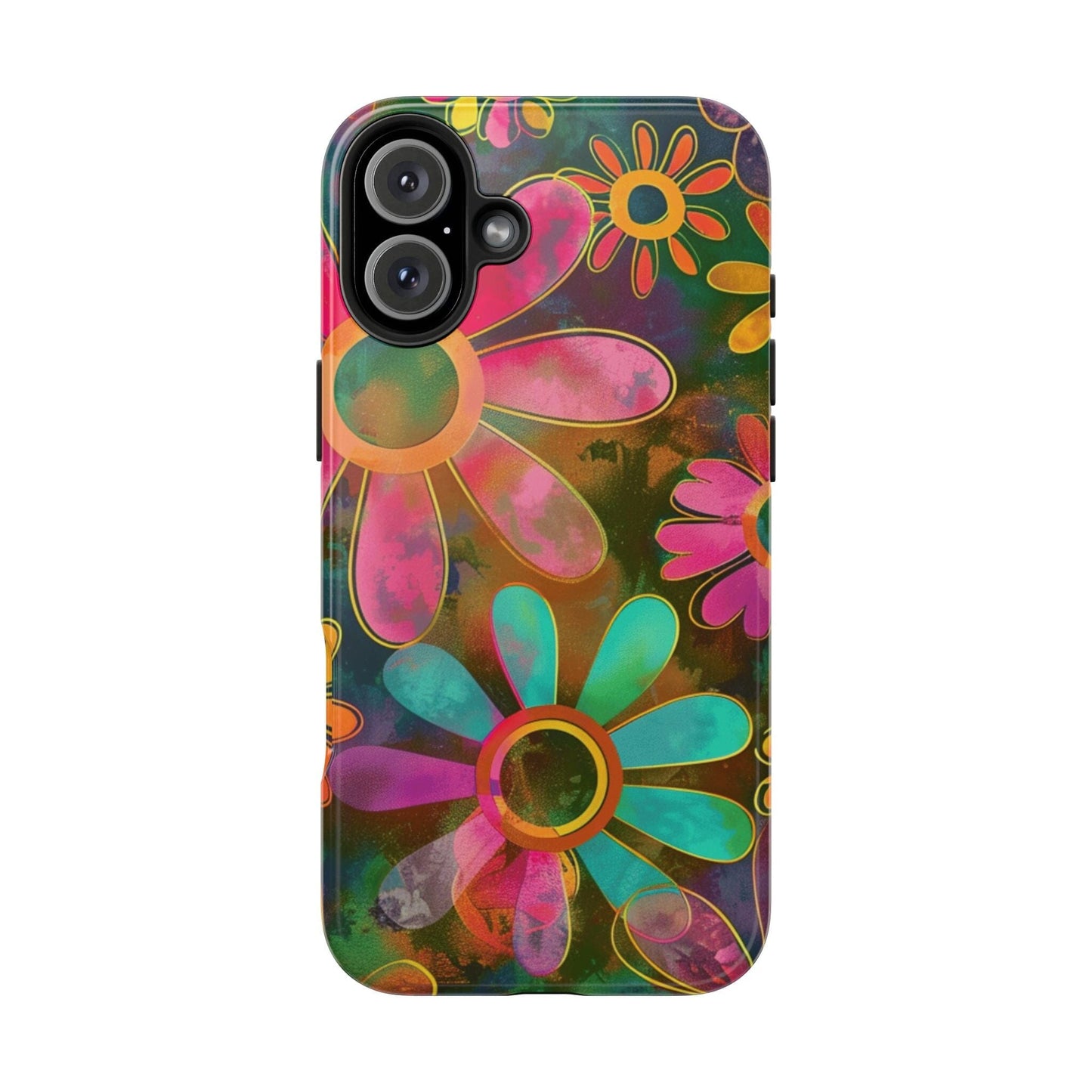 70s Retro Daisy Phone Case • Impact Resistant Cases Designed to fit Most iPhone and Samsung Phones Phone Case Printify iPhone 16 Plus
