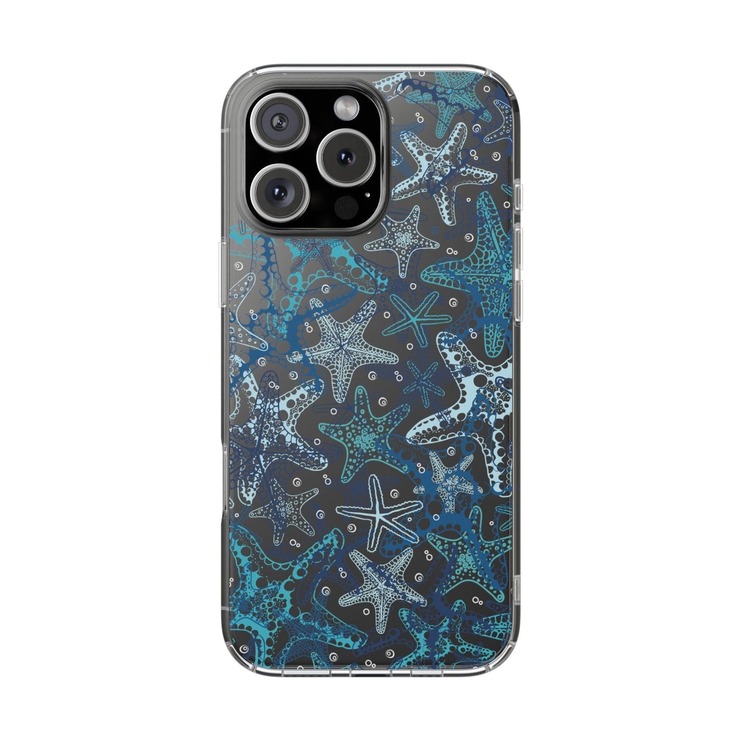 Starfish Clear Phone Cases, Summer Ocean Inspired Phone Cases Compatible with most iPhone and Samsung Models Phone Case Printify iPhone 16 Pro Max