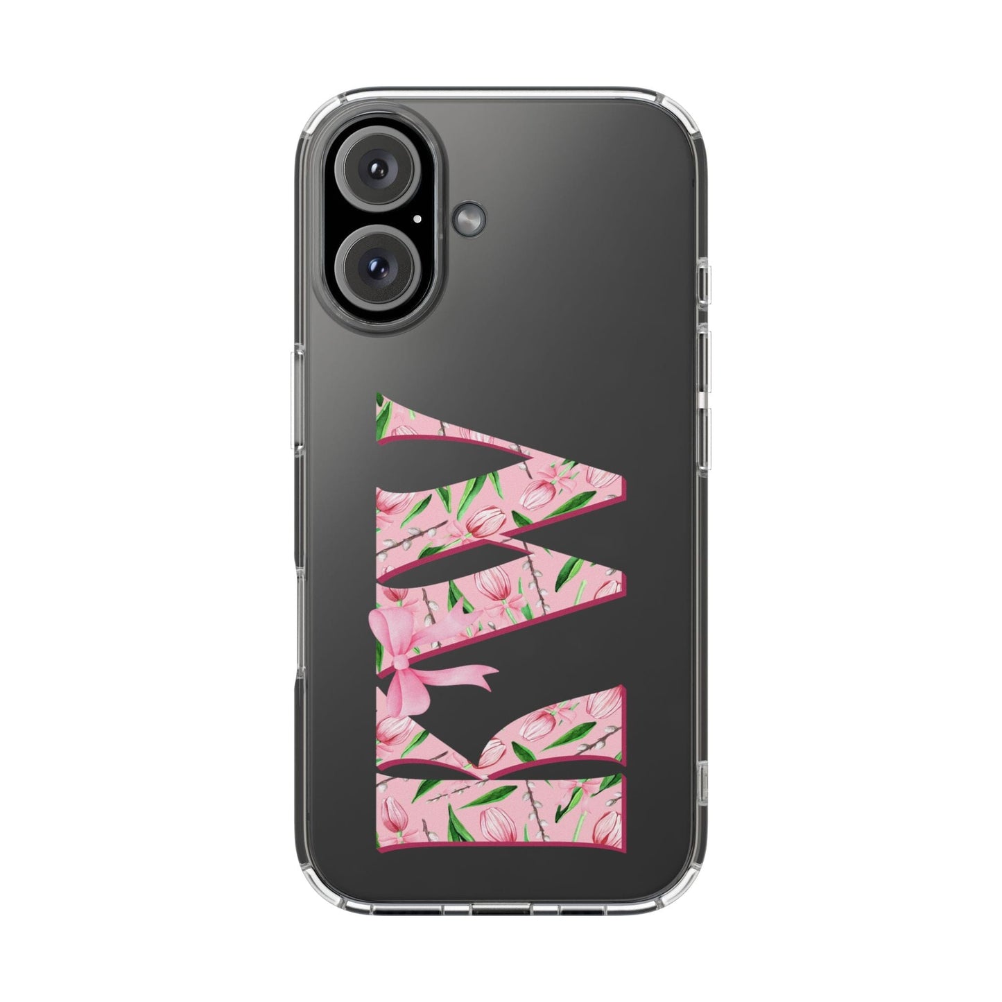 Initials iPhone 16 Pro Case, Clear Phone Cases • Designed to fit Most iPhone and Samsung Phones Phone Case Printify