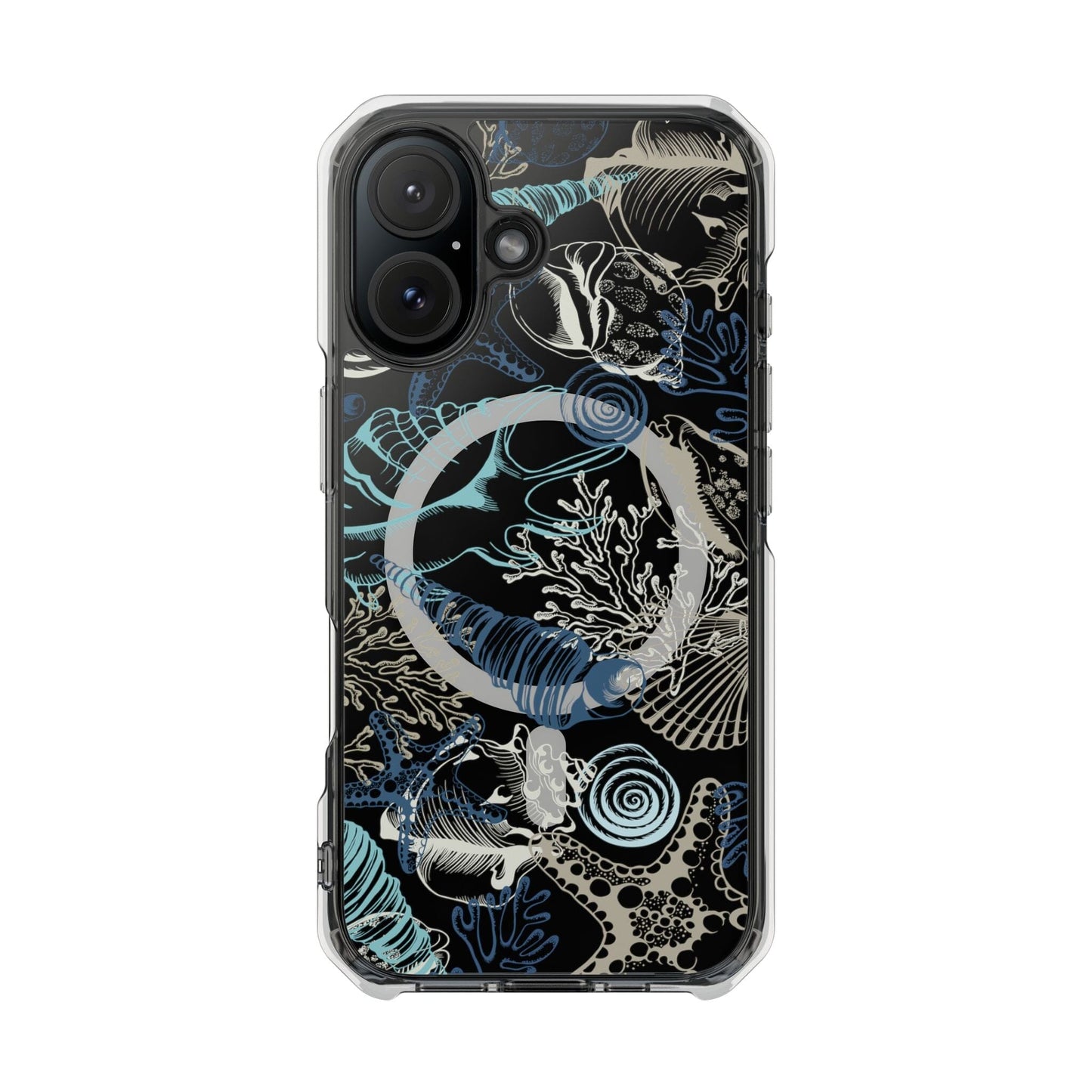 Mag Safe Clear Seashell Phone Case • Fits most iPhones Phone Case Printify iPhone 16