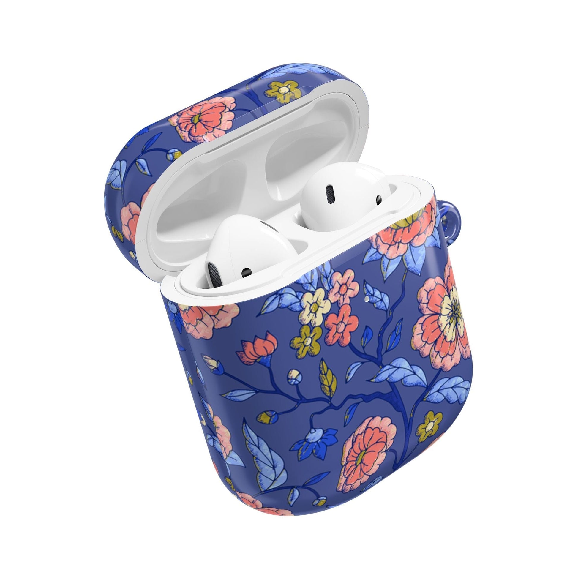 Toile AirPod Case, Chinoiserie Ear Bud Case, Preppy Floral Airpods, Protective Case for Ear Buds Accessories Printify