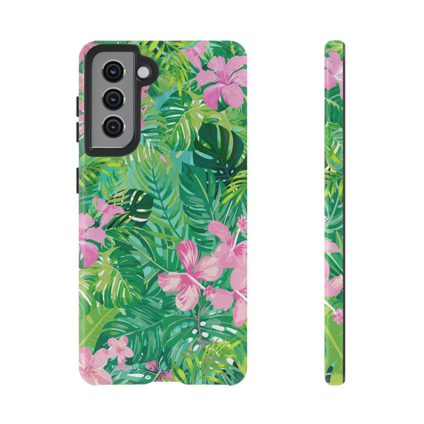 Tropical Pink Phone Case • Designed to Fit Most iPhone, Samsung and Google Models Phone Case Printify Samsung Galaxy S21 Glossy