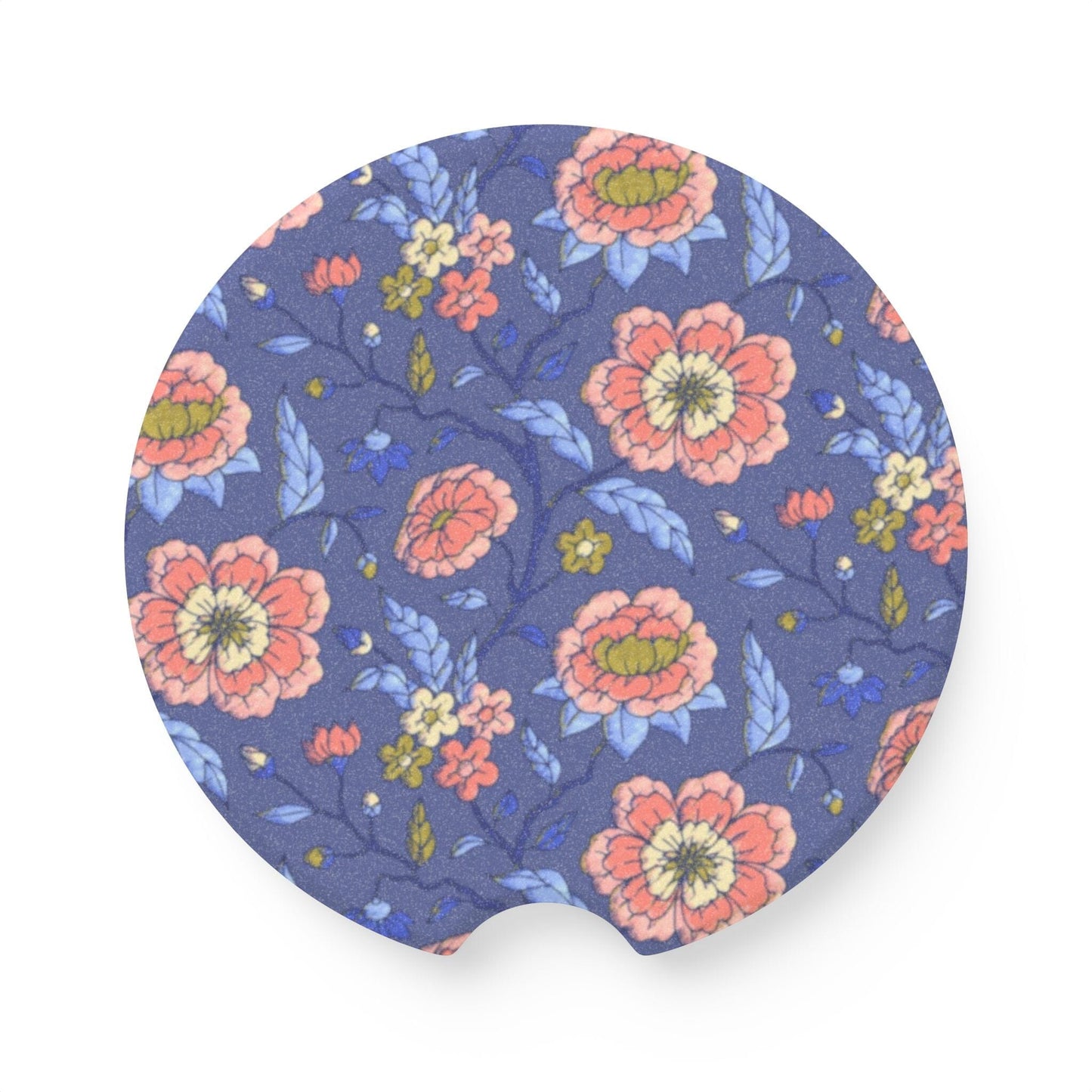 Chinoiserie Car Coasters, Floral Cup Holder Coaster, • Cute Car Accessories, Floral Cup Holder Coaster Home Decor Printify 2.6'' × 2.6" 1pc
