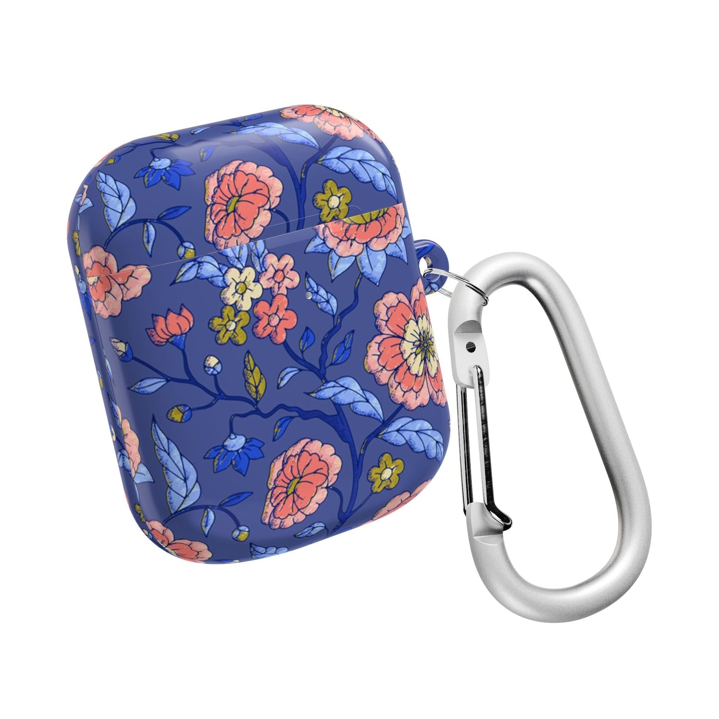 Toile AirPod Case, Chinoiserie Ear Bud Case, Preppy Floral Airpods, Protective Case for Ear Buds Accessories Printify AirPods Gen 1 White Glossy