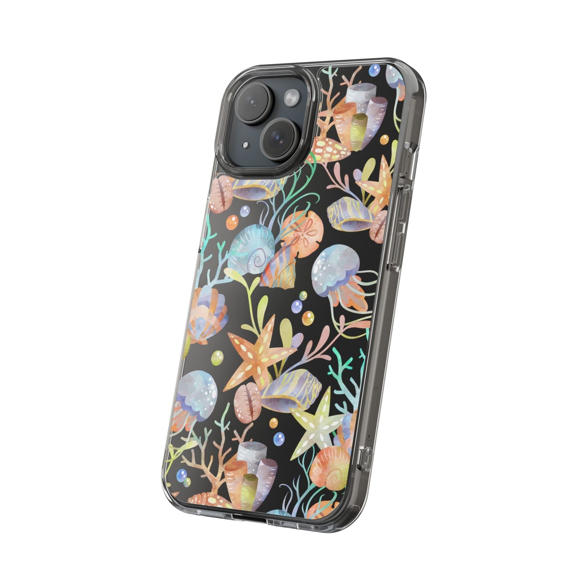 Seashell Phone Case, Beach Phone Case, Clear Phone Cases, Ocean Inspired Style, Beachy Summer Vibes iPhone 11-14 And Samsung Galaxy Cases Phone Case Printify
