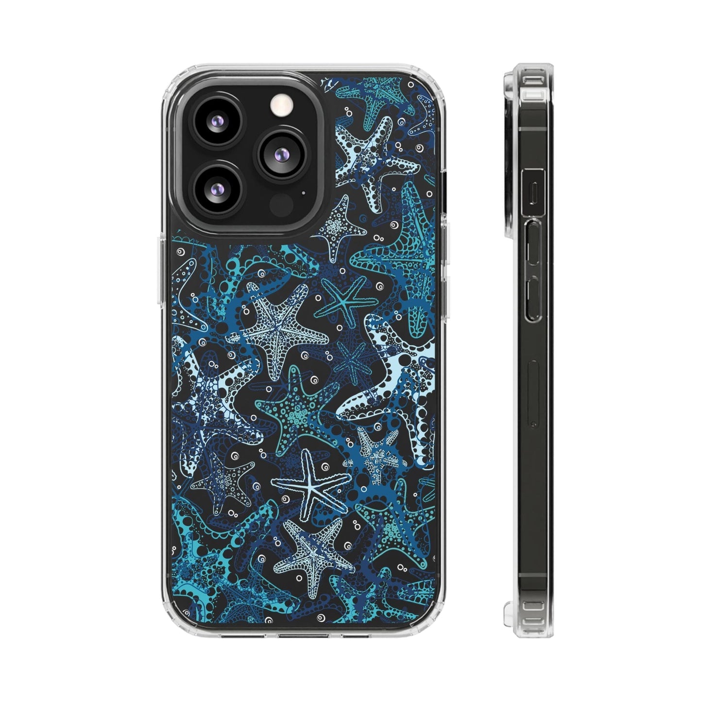 Starfish Clear Phone Cases, Summer Ocean Inspired Phone Cases Compatible with most iPhone and Samsung Models Phone Case Printify iPhone 13 Pro