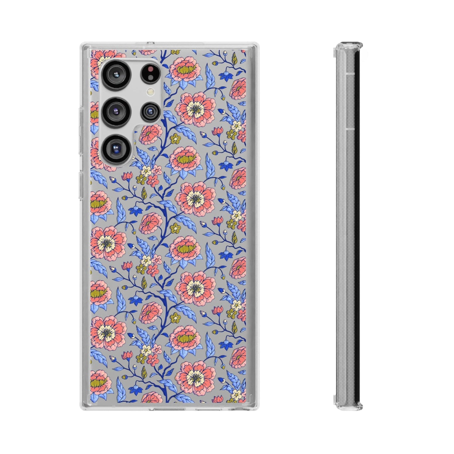 Clear Phone Case, iPhone 16 Pro Max Case, Chinoiserie Toile – Compatible with Most iPhone and Samsung Models Phone Case Printify Samsung Galaxy S22 Ultra Without gift packaging