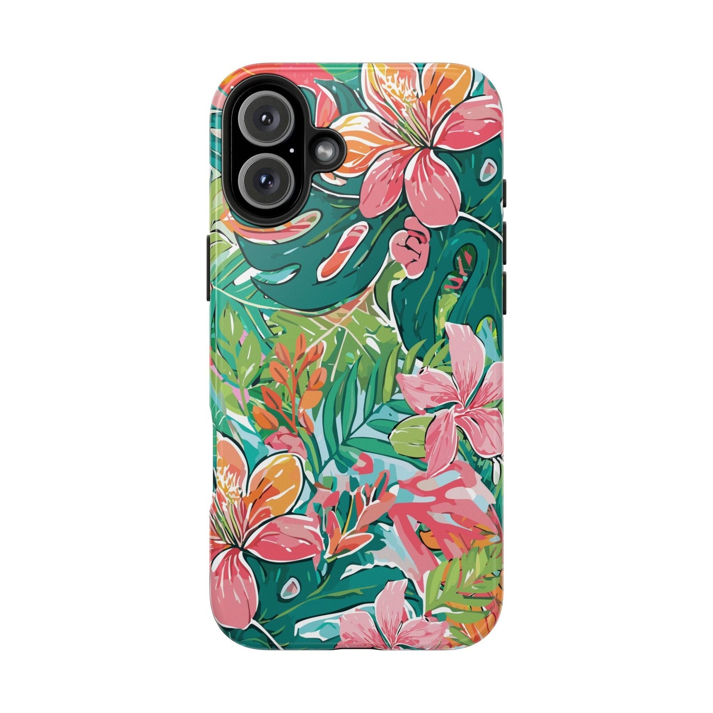 Tropical Brights Floral iPhone 16 Phone Cases • Designed to fit most iPhone and Samsung Models Phone Case Printify iPhone 16 Plus
