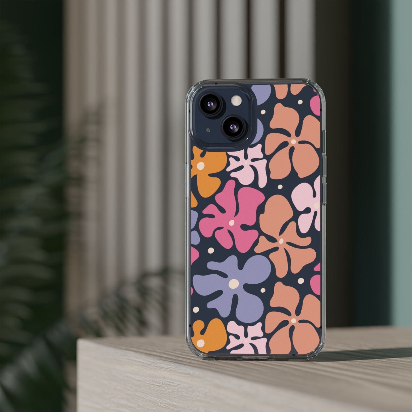 Coconut Girl Clear Phone Cases • Hibiscus Flower Phone Cases fit most iPhone and Samsung Phones Phone Case Printify