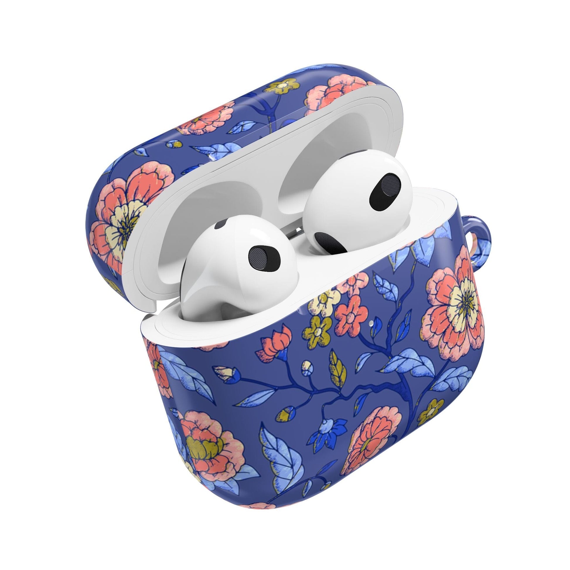 Toile AirPod Case, Chinoiserie Ear Bud Case, Preppy Floral Airpods, Protective Case for Ear Buds Accessories Printify