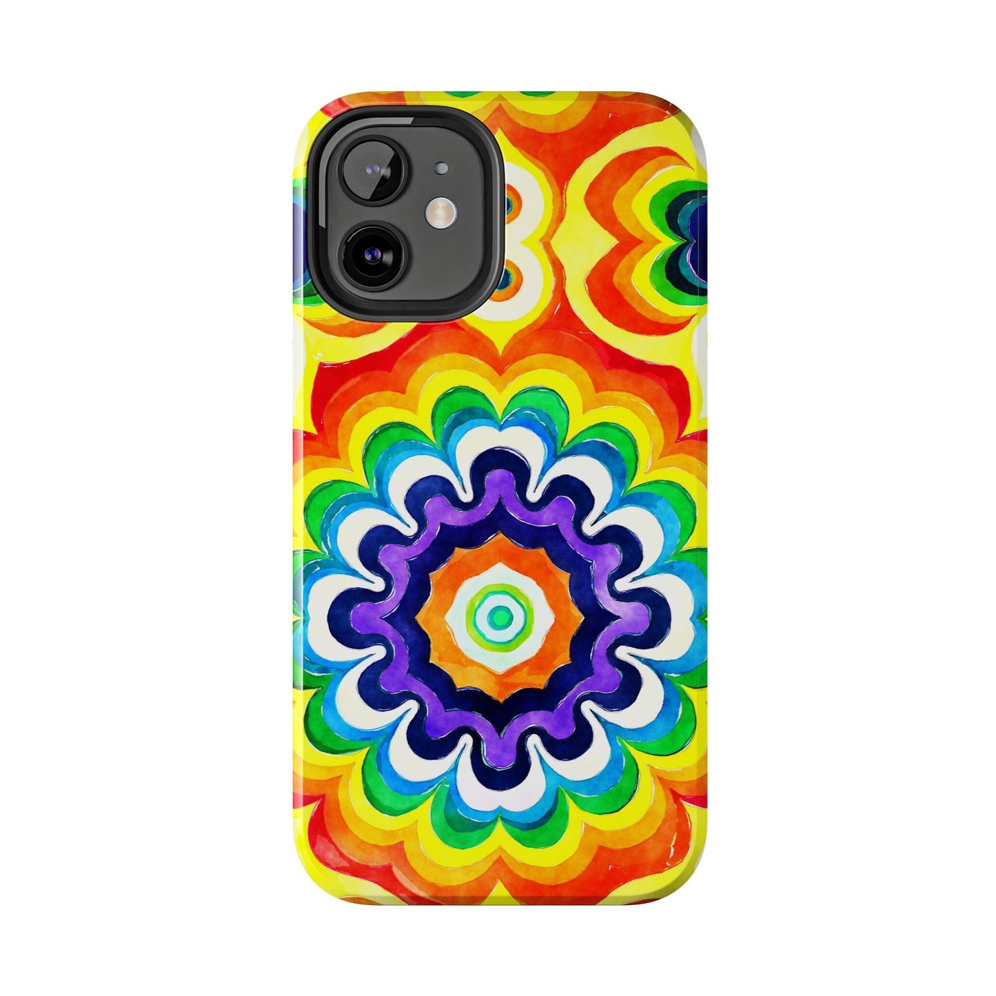 Vibrant Mandala Phone Case • Designed to Fit Most iPhone and Samsung Models Phone Case Printify