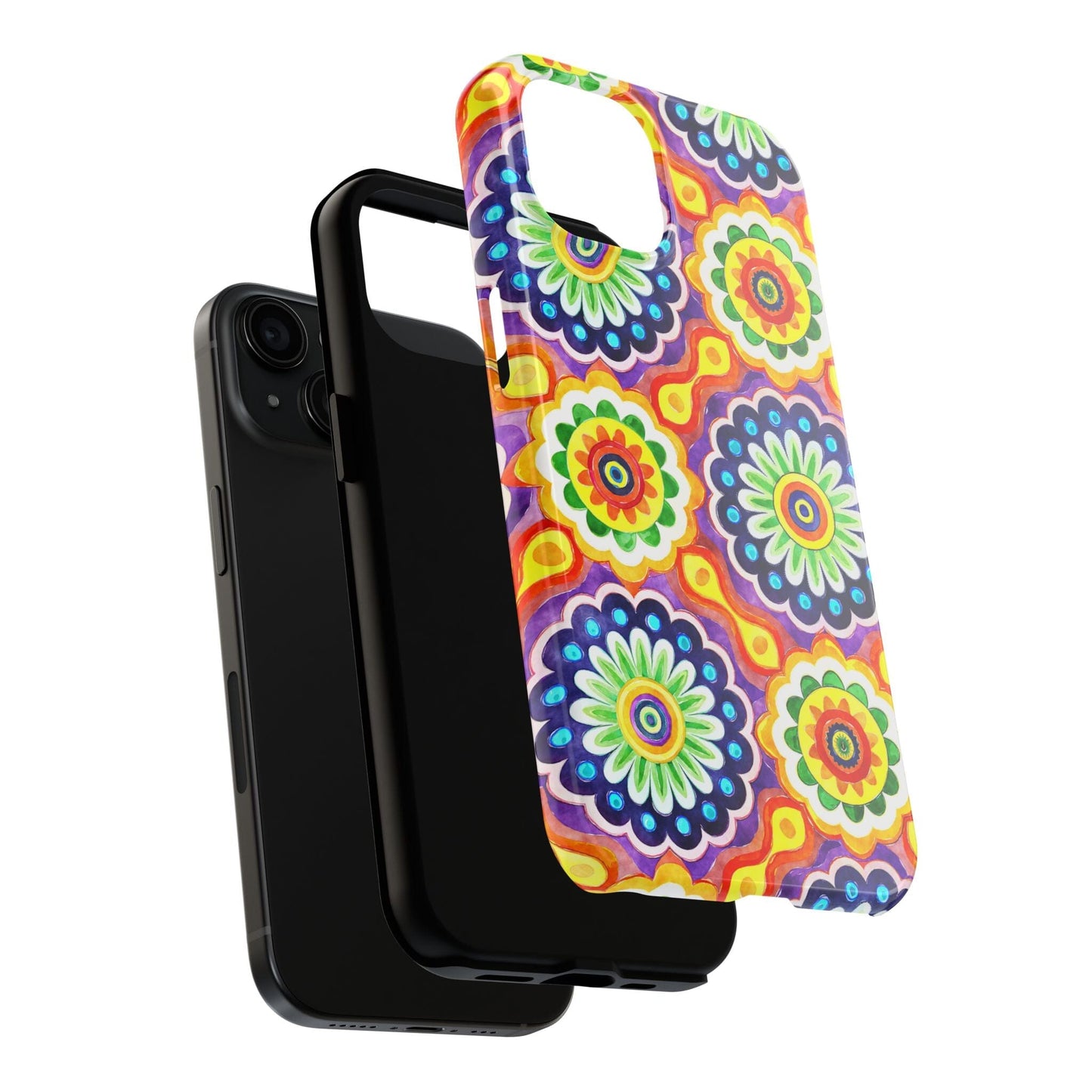 Rainbow Mandala Phone Case • Designed to Fit Most iPhone and Samsung Models Phone Case Printify