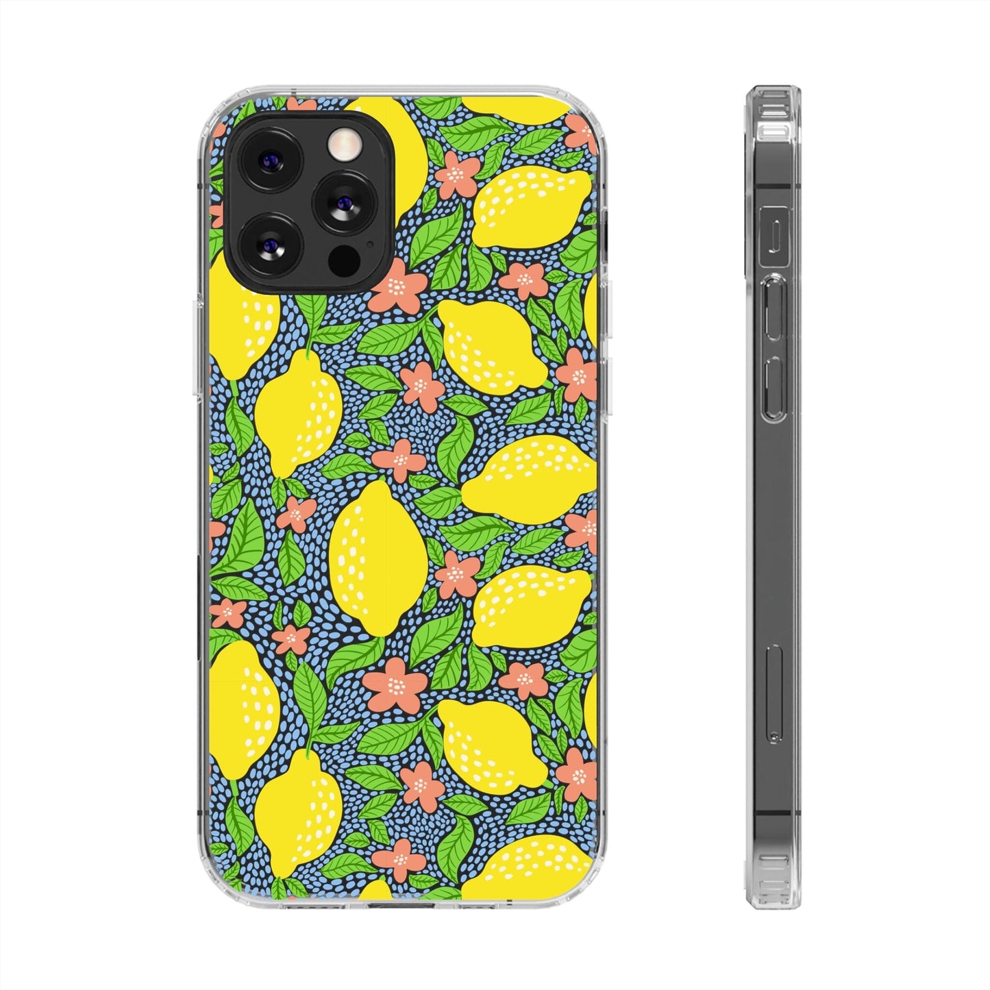 Clear iPhone 16 Pro Phone Case, Lemon Citron Coquette Phonecase • Designed to fit Most iPhone and Samsung Models Phone Case Printify iPhone 12 Pro Without gift packaging
