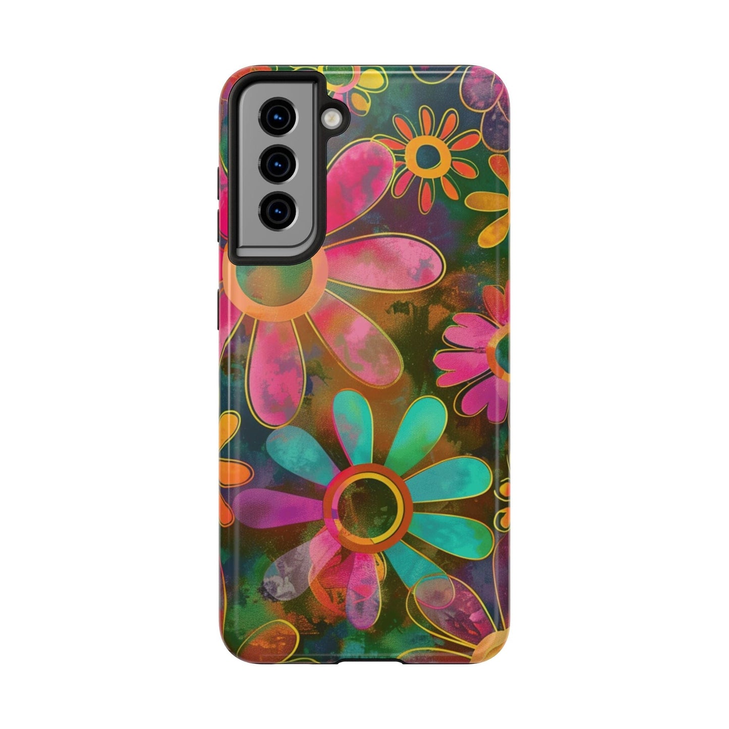 70s Retro Daisy Phone Case • Impact Resistant Cases Designed to fit Most iPhone and Samsung Phones Phone Case Printify Samsung Galaxy S21
