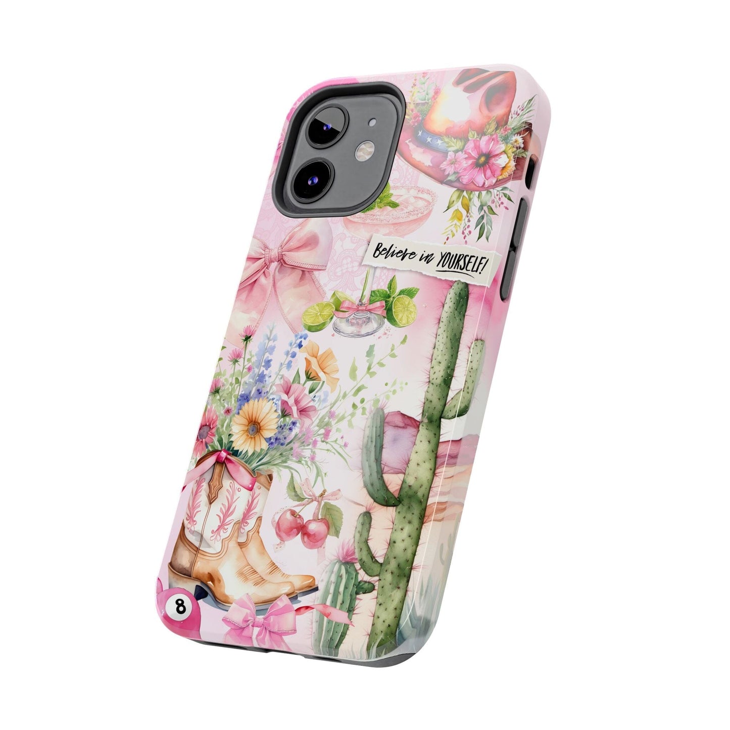 Pink Coquette Cowgirl Phone Case, Coastal Cowgirl Tough Phone Cases ~ Compatible with most iPhone and Samsung Models Phone Case Printify
