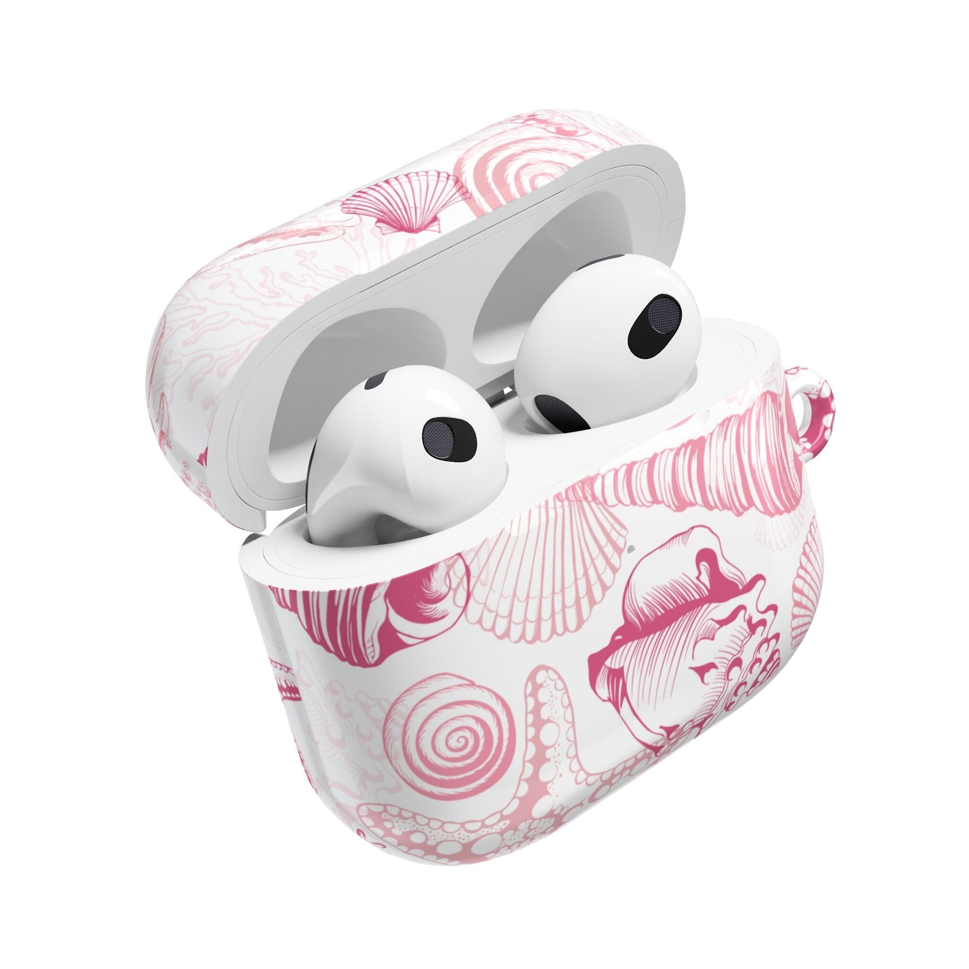 Pink Seashell AirPod Case, Ocean-Inspired Earbud Cover • Cute Summer Phone Accessories Accessories Printify