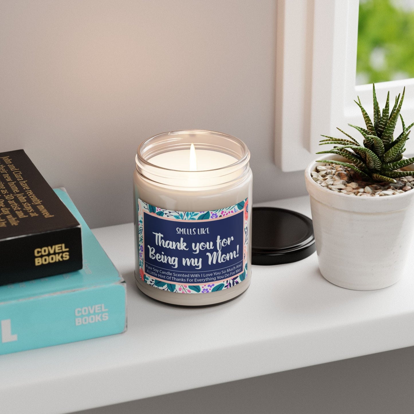 Smells Like Thank You ~ Mothers Day Candle for Mom, Unique Funny Greeting Card Love Notes Home Decor Printify