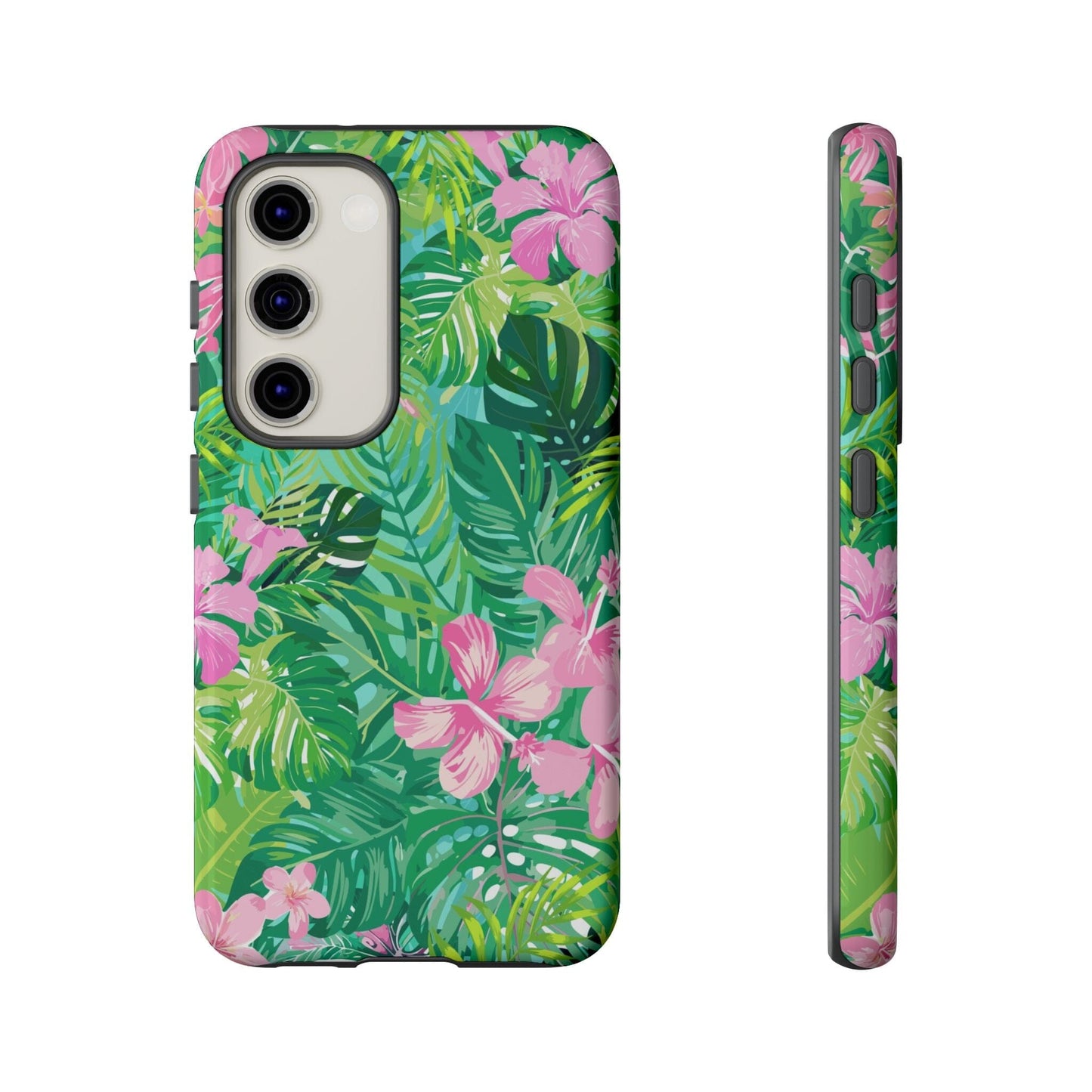 Tropical Pink Phone Case • Designed to Fit Most iPhone, Samsung and Google Models Phone Case Printify Samsung Galaxy S23 Glossy