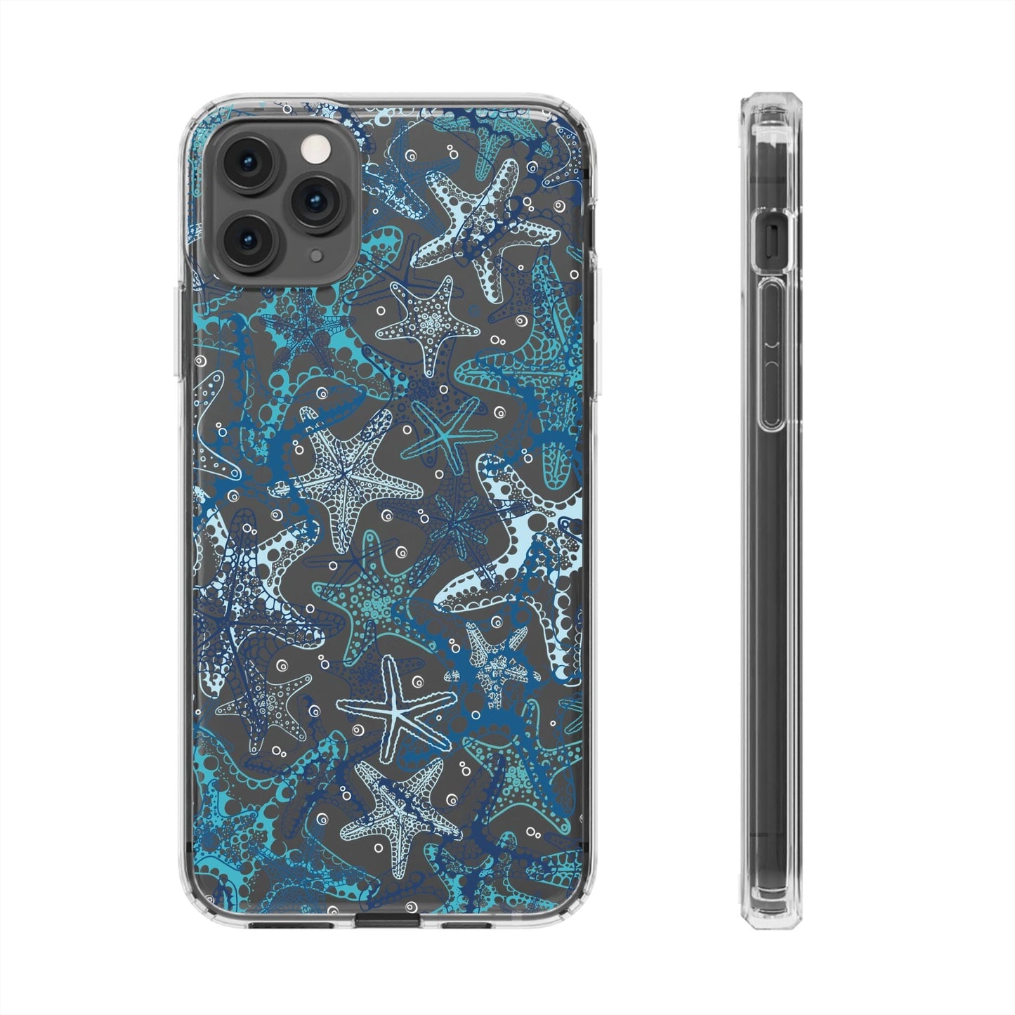 Starfish Clear Phone Cases, Summer Ocean Inspired Phone Cases Compatible with most iPhone and Samsung Models Phone Case Printify iPhone 11 Pro Max