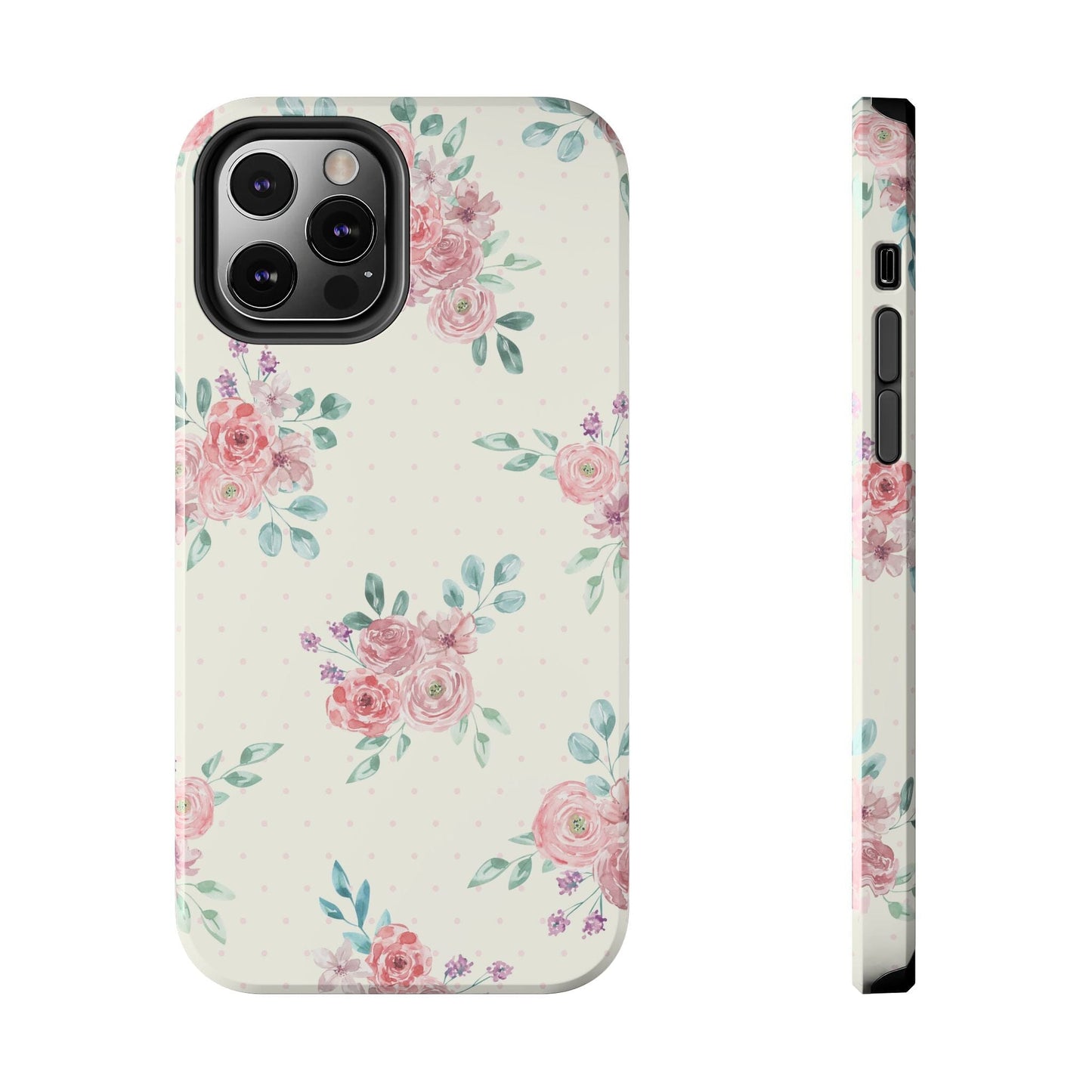 Vanilla Coquette Phone Case, Vintage Floral Phonecases, Summer Phone Cases, Cute Trendy Flower iPhone Case for 12 Mini 13 14 Pro 15 Pro Max Phone Case Printify iPhone 12 Pro
