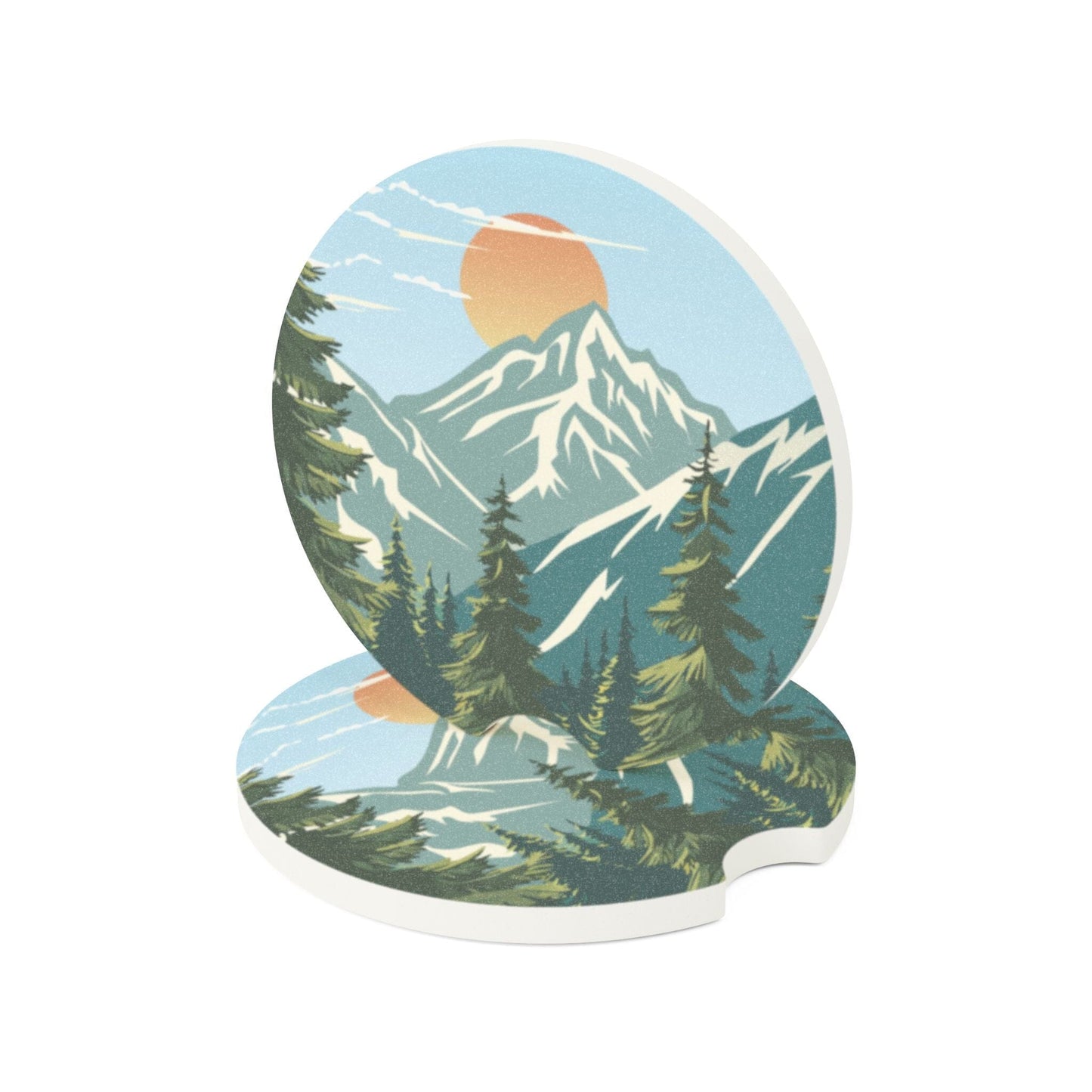 National Park Car Coasters Adventure Gifts for Hikers • Cute Car Accessories Home Decor Printify