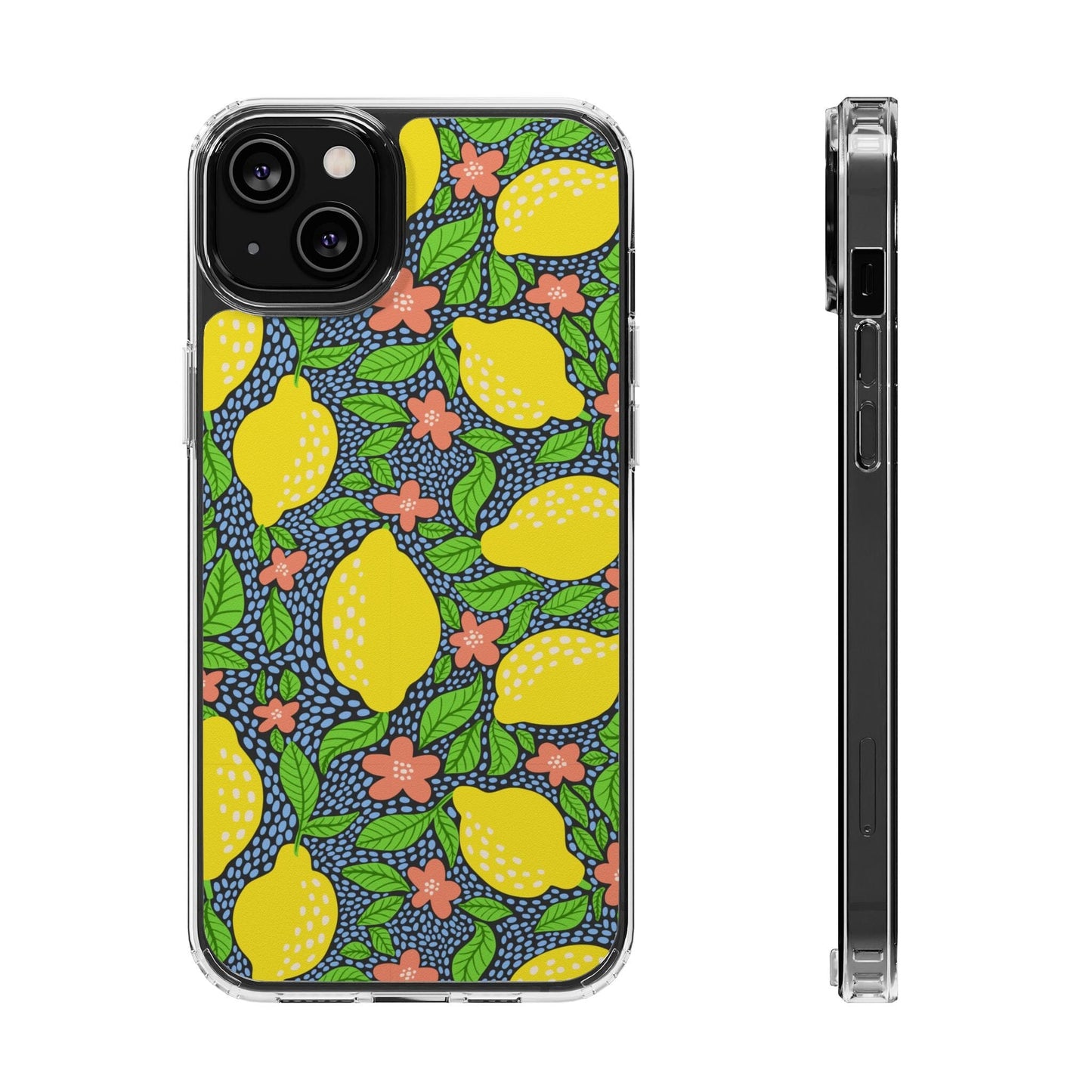 Clear iPhone 16 Pro Phone Case, Lemon Citron Coquette Phonecase • Designed to fit Most iPhone and Samsung Models Phone Case Printify iPhone 14 Plus Without gift packaging
