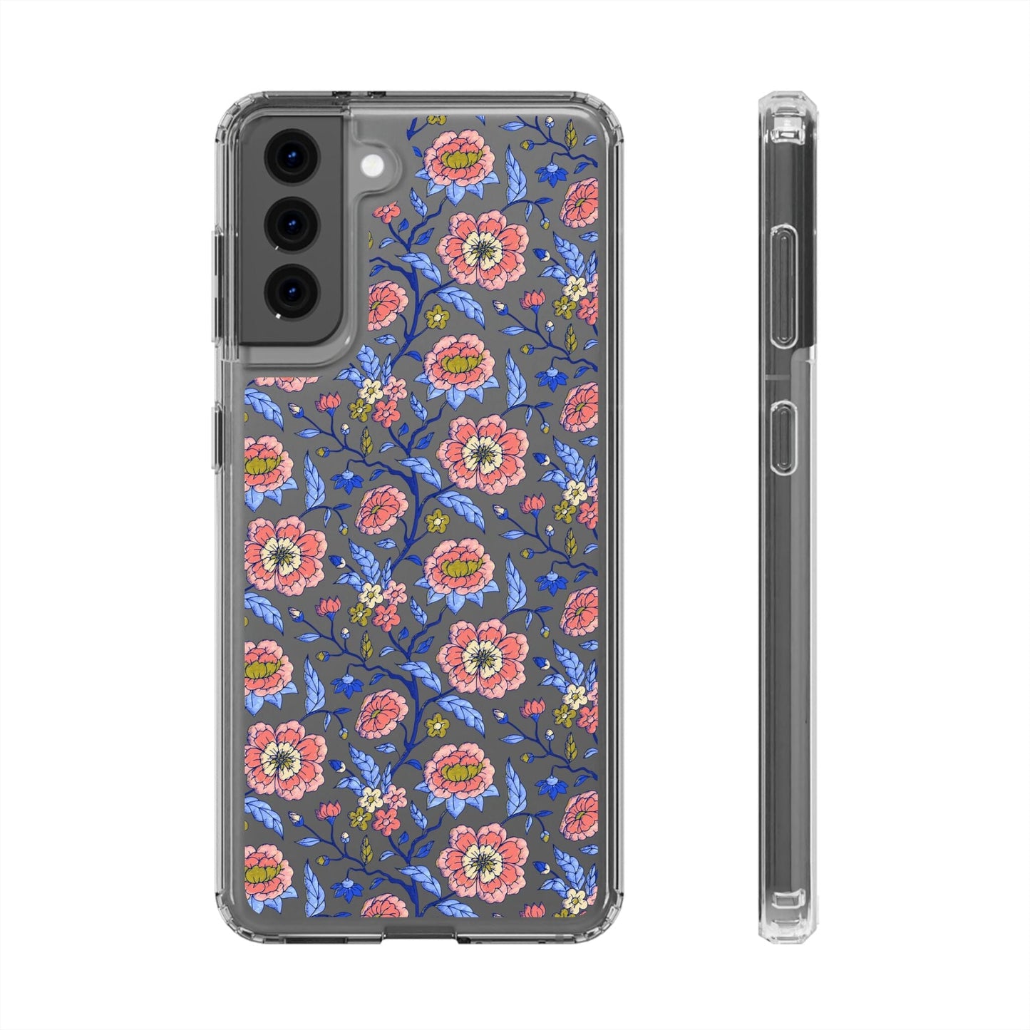 Clear Phone Case, iPhone 16 Pro Max Case, Chinoiserie Toile – Compatible with Most iPhone and Samsung Models Phone Case Printify Samsung Galaxy S21 Without gift packaging