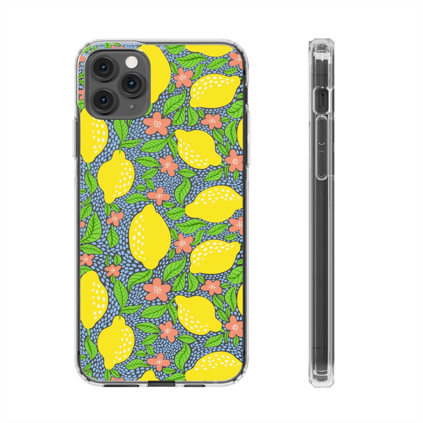 Clear iPhone 16 Pro Phone Case, Lemon Citron Coquette Phonecase • Designed to fit Most iPhone and Samsung Models Phone Case Printify iPhone 11 Pro Max Without gift packaging