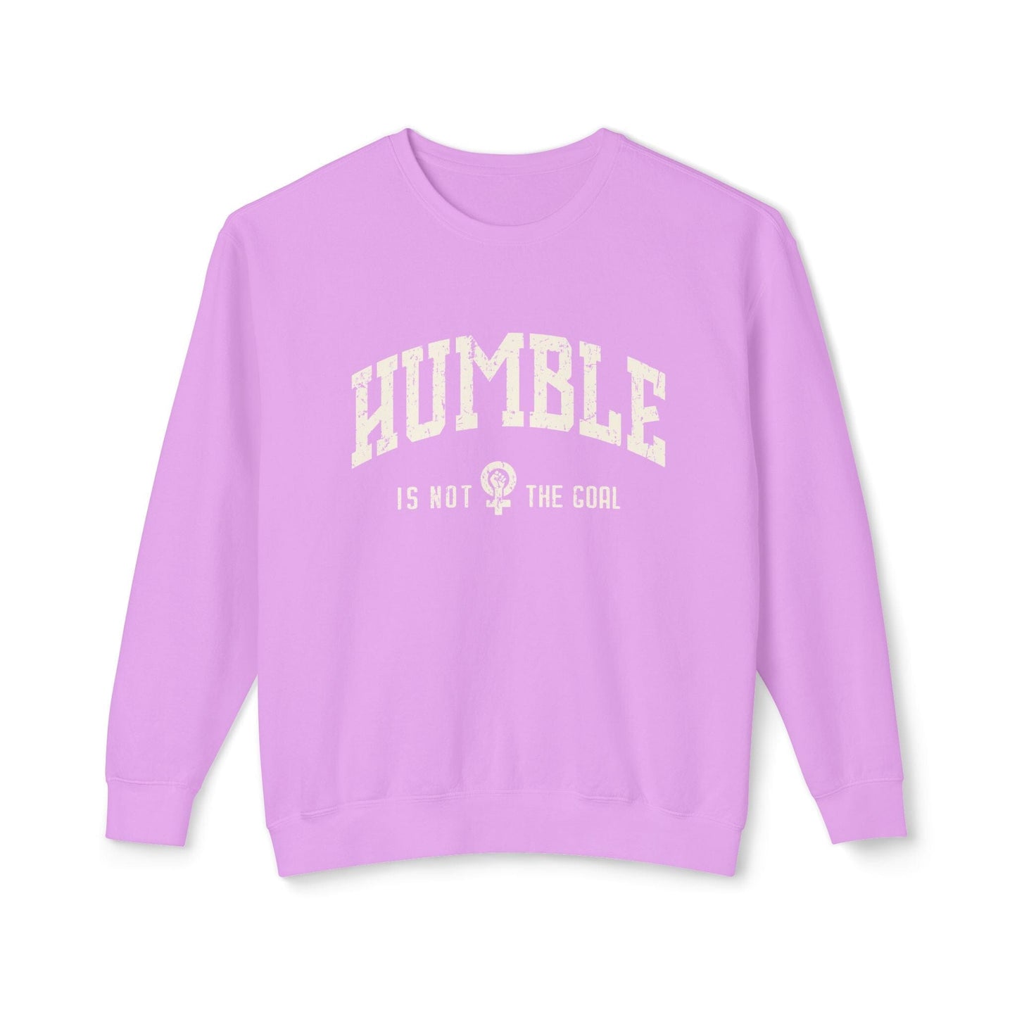Feminist Sweatshirt, Not Aspiring To Be Humble Female Rage Shirt, Kamala Sweatshirt, Gender Equality Pullover, Womens Empowerment Sweatshirt Printify Neon Violet S