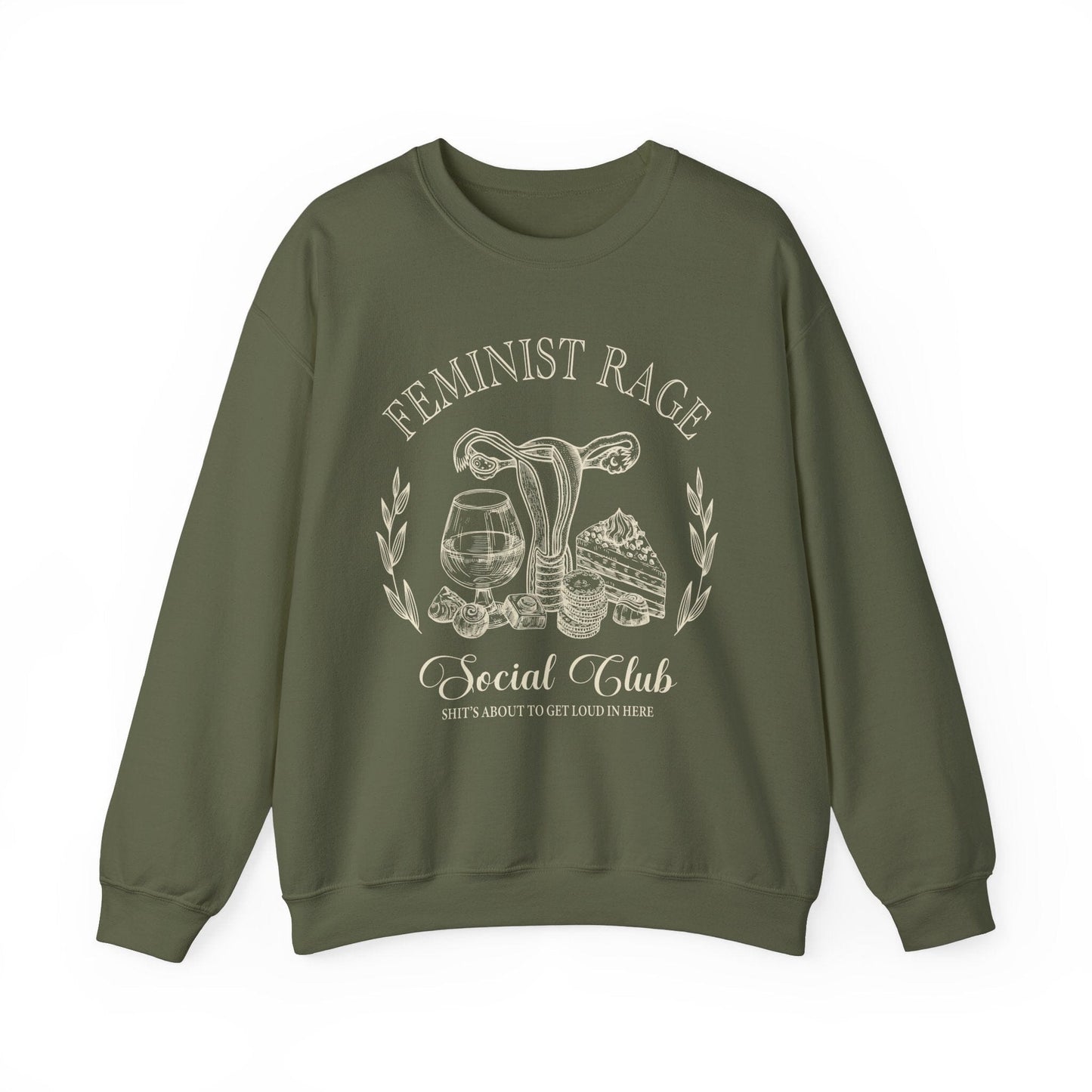 Feminist Shirts ~ Feminist Rage Social Club Sweatshirt Sweatshirt Printify