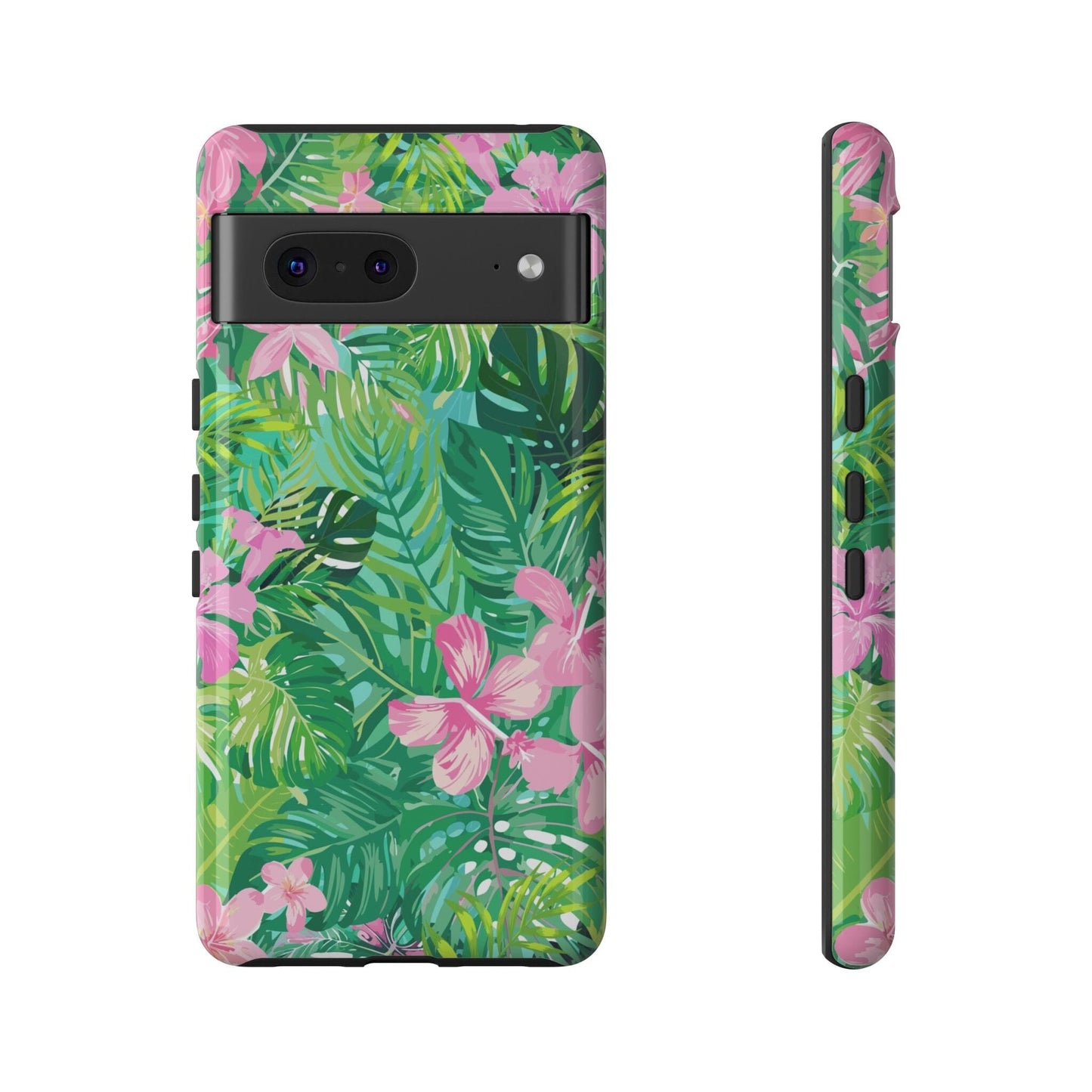 Tropical Pink Phone Case • Designed to Fit Most iPhone, Samsung and Google Models Phone Case Printify Google Pixel 7 Glossy