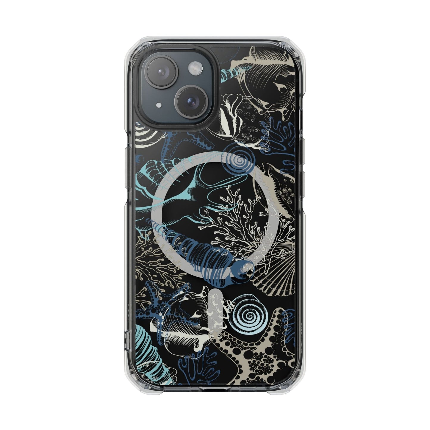 Mag Safe Clear Seashell Phone Case • Fits most iPhones Phone Case Printify iPhone 15