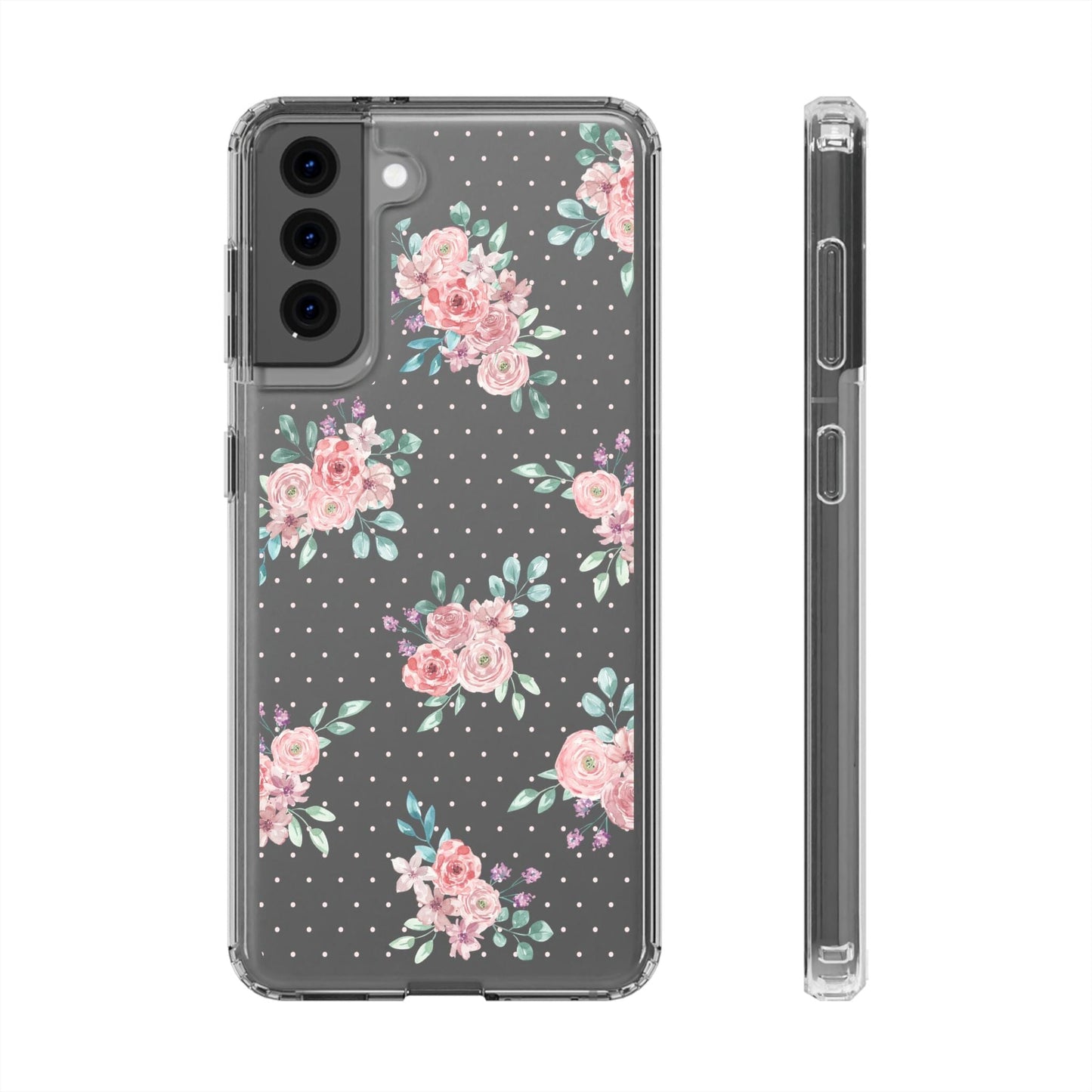 Grandma Core Aesthetic Clear Floral Phone Case • Designed to fit most iPhone and Samsung Phones Phone Case Printify Samsung Galaxy S21 Without gift packaging