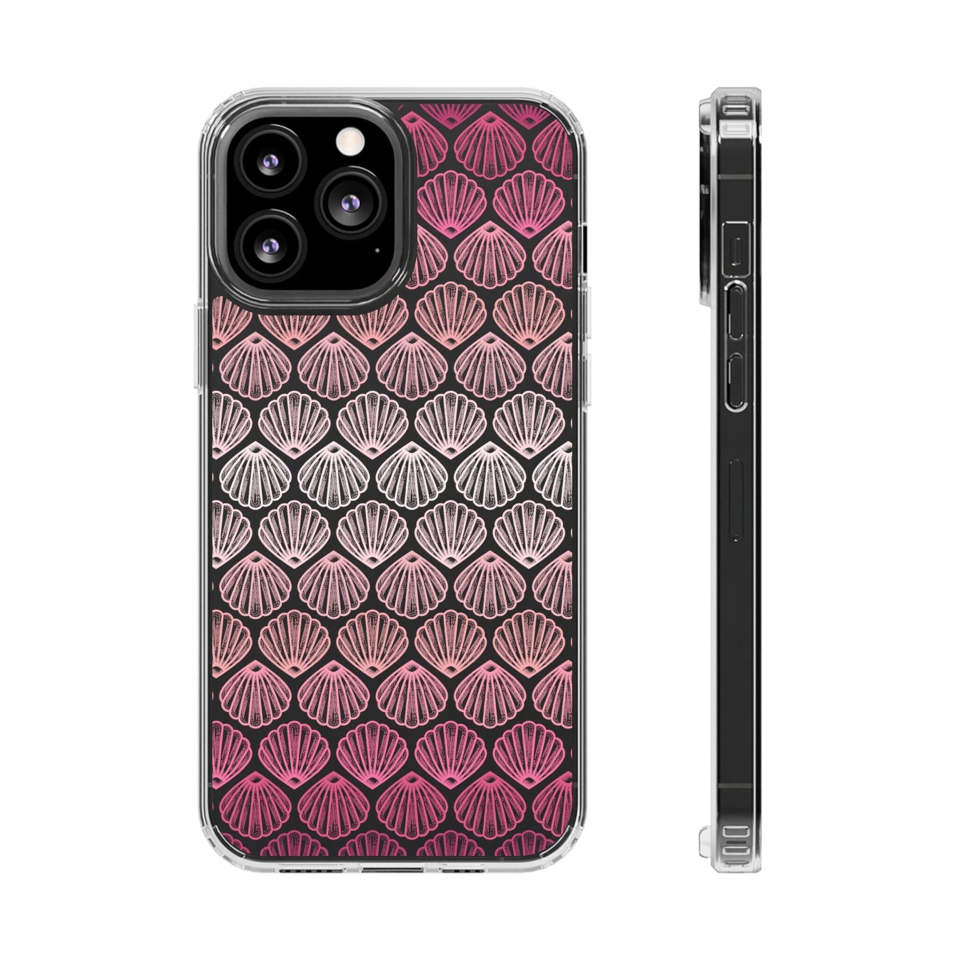 Coconut Girl iPhone 16 Clear Phone Case, Pink Seashell Design, Beachy Summer Vibes Aesthetic, iPhone 15, iPhone 14 13, Samsung Galaxy Phone Case Printify iPhone 13 Pro Max Without gift packaging