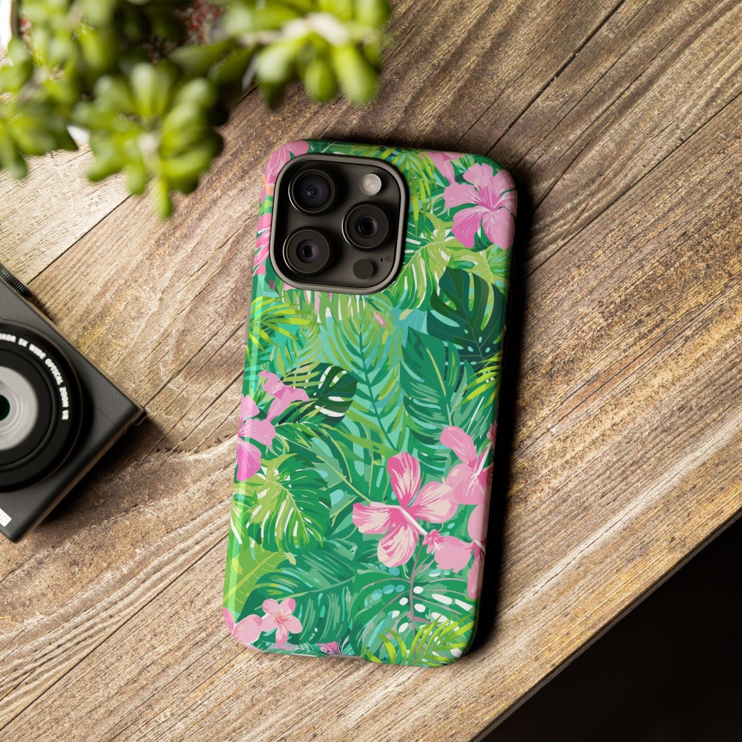 Tropical Pink Phone Case • Designed to Fit Most iPhone, Samsung and Google Models Phone Case Printify