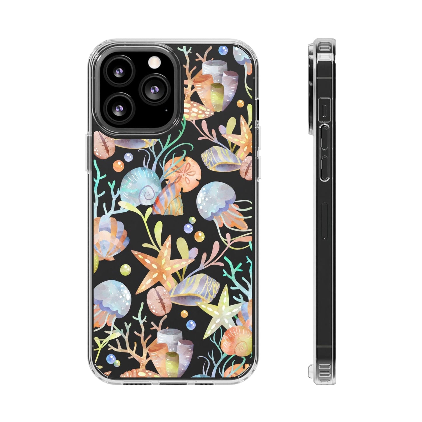 Seashell Phone Case, Beach Phone Case, Clear Phone Cases, Ocean Inspired Style, Beachy Summer Vibes iPhone 11-14 And Samsung Galaxy Cases Phone Case Printify iPhone 13 Pro Max Without gift packaging