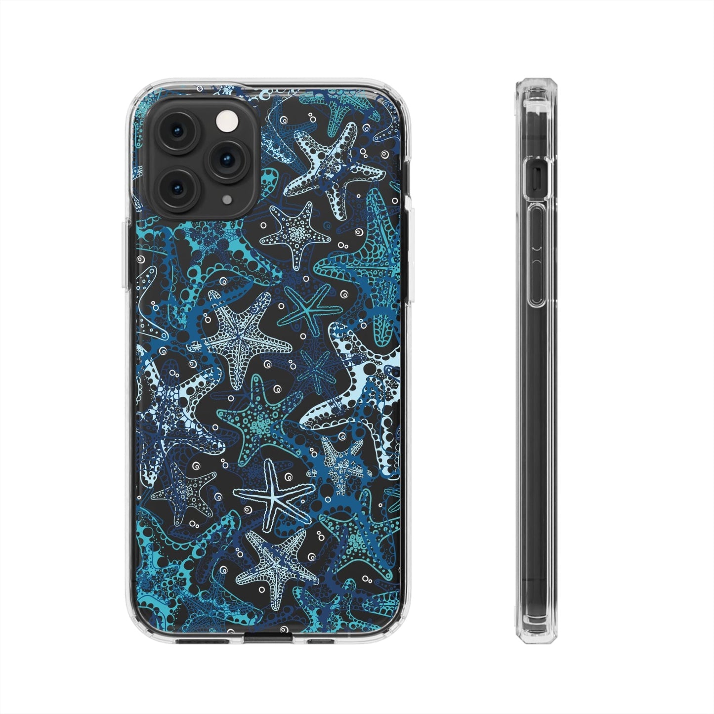 Starfish Clear Phone Cases, Summer Ocean Inspired Phone Cases Compatible with most iPhone and Samsung Models Phone Case Printify iPhone 11 Pro