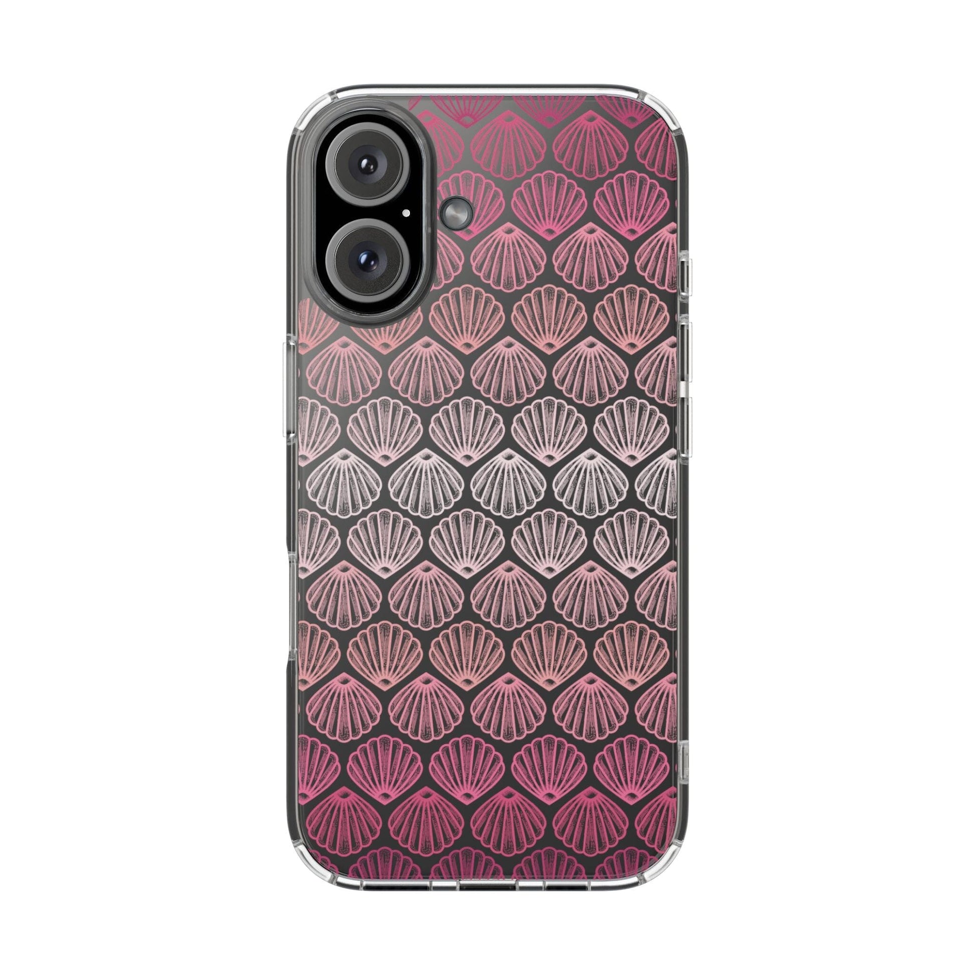 Coconut Girl iPhone 16 Clear Phone Case, Pink Seashell Design, Beachy Summer Vibes Aesthetic, iPhone 15, iPhone 14 13, Samsung Galaxy Phone Case Printify iPhone 16 Without gift packaging