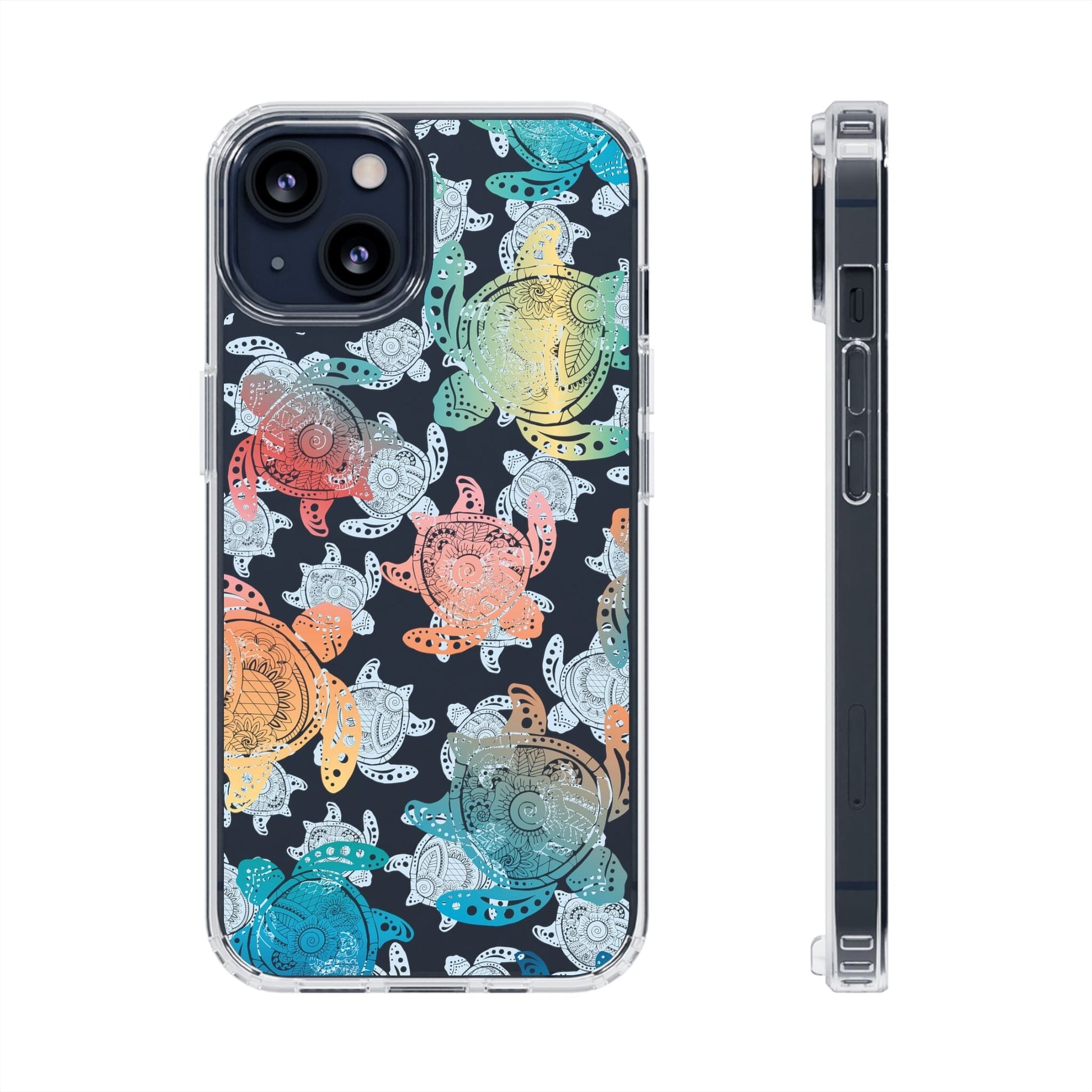 Coconut Girl Clear Phone Cases, Beachy Sea Turtle Aesthetic Phone Cases Compatible with most iPhone and Samsung Models Phone Case Printify