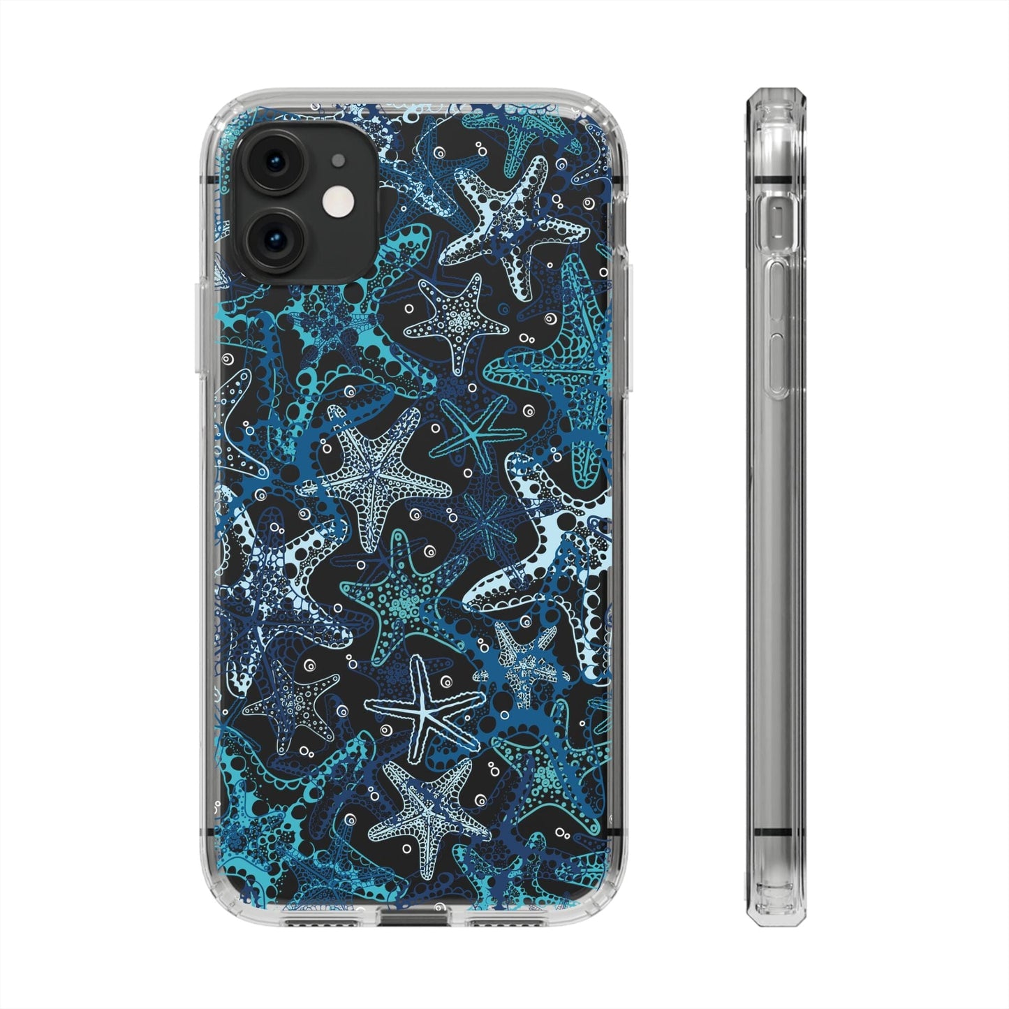 Starfish Clear Phone Cases, Summer Ocean Inspired Phone Cases Compatible with most iPhone and Samsung Models Phone Case Printify iPhone 11