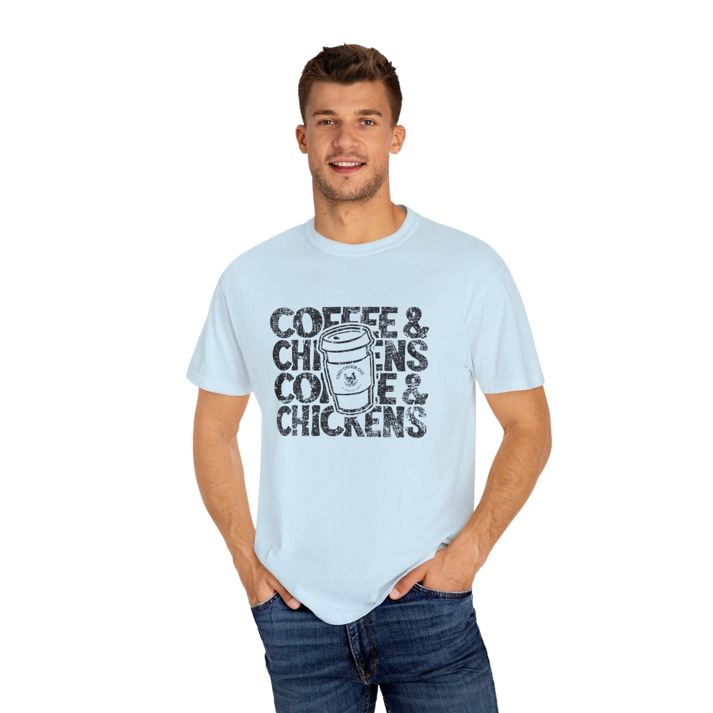 Coffee & Chickens Crazy Chicken Lady Shirt | Farm Shirts | Chicken Lovers T-shirt | Best Father's Day Gifts | Moms Birthday T-Shirt Printify