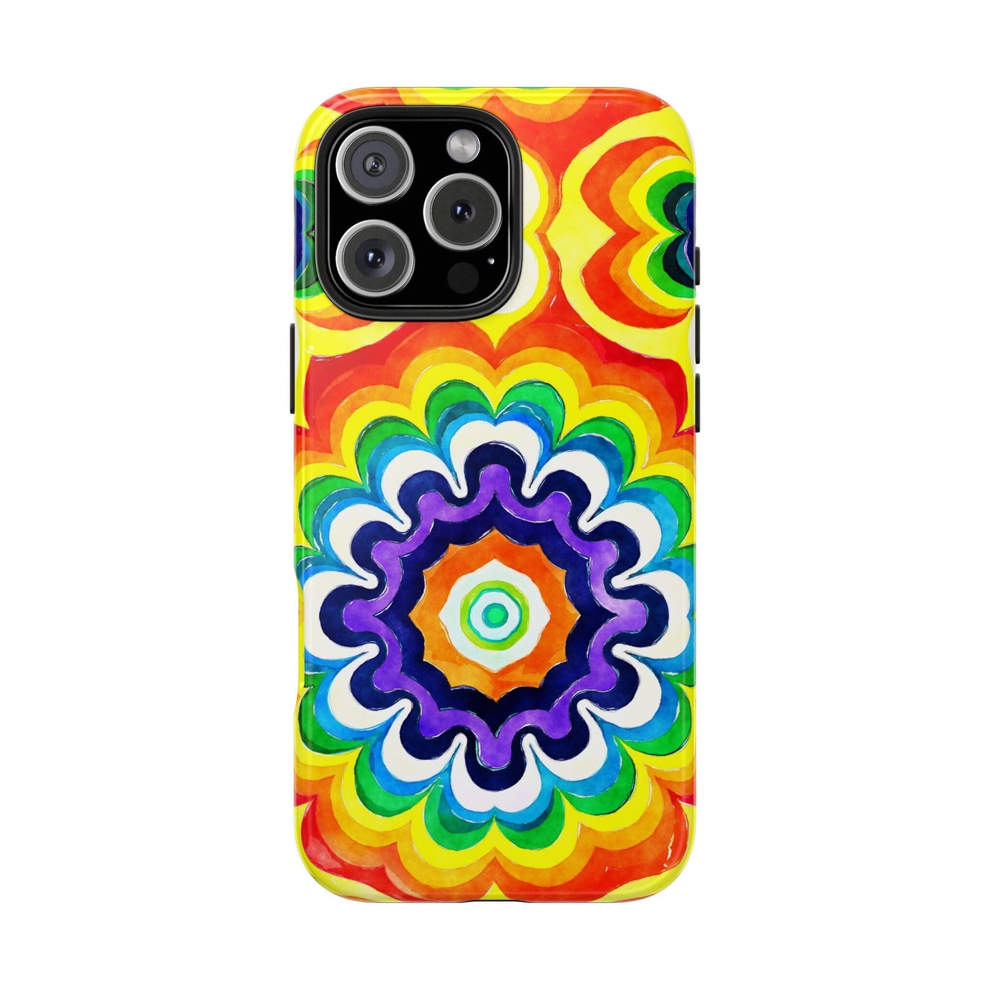Vibrant Mandala Phone Case • Designed to Fit Most iPhone and Samsung Models Phone Case Printify iPhone 16 Pro Max