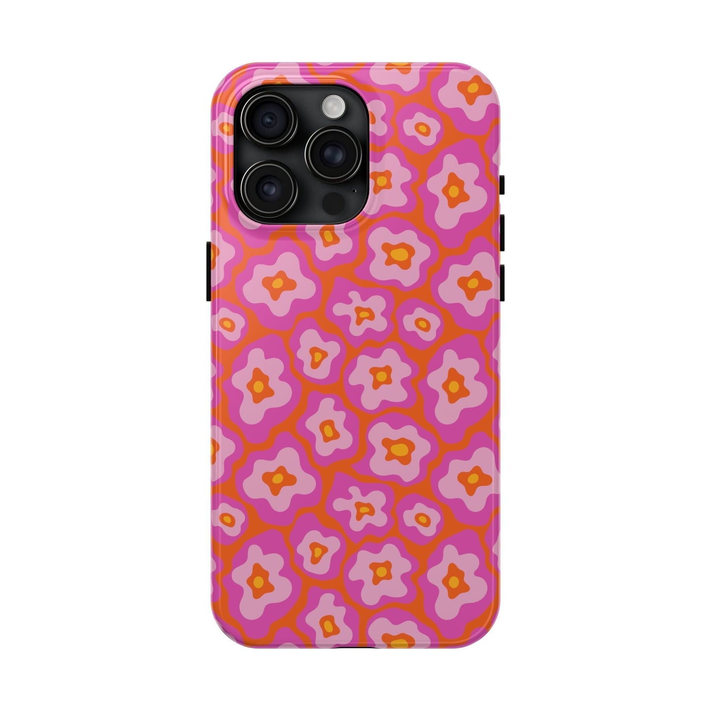 Abstract Pink Floral Phone Case • Tough Phone Case Designed to fit most iPhone and Samsung Phones Phone Case Printify iPhone 15 Pro Max