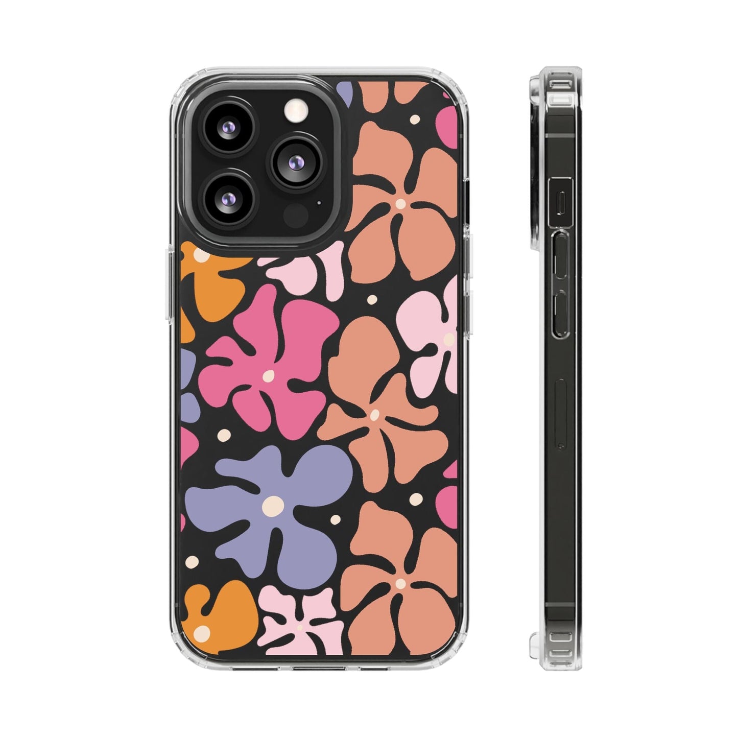 Coconut Girl Clear Phone Cases • Hibiscus Flower Phone Cases fit most iPhone and Samsung Phones Phone Case Printify iPhone 13 Pro Without gift packaging