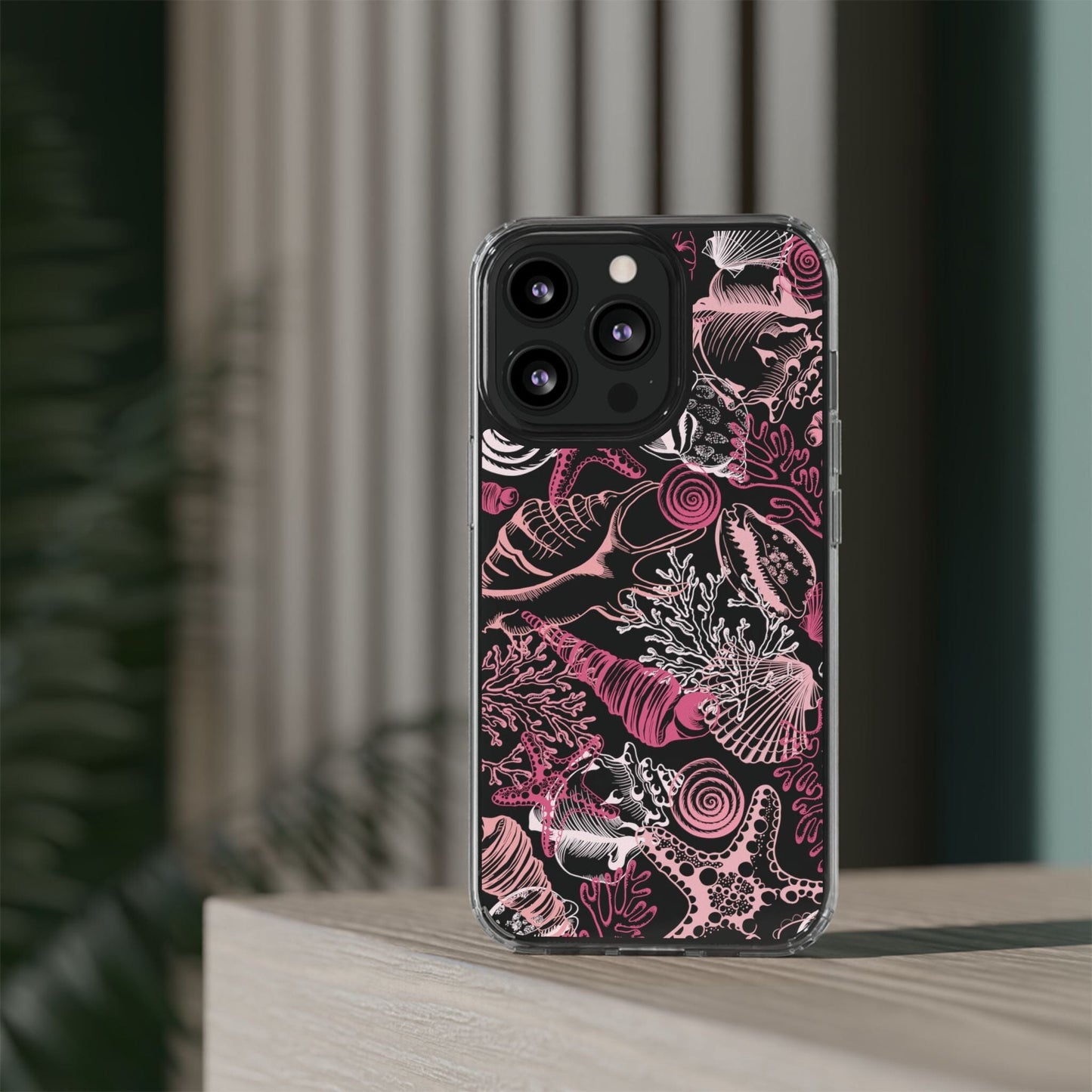 Pink Seashells Phone Case, Clear Summer Phone Cases Compatible with most iPhone and Samsung Galaxy Models Phone Case Printify
