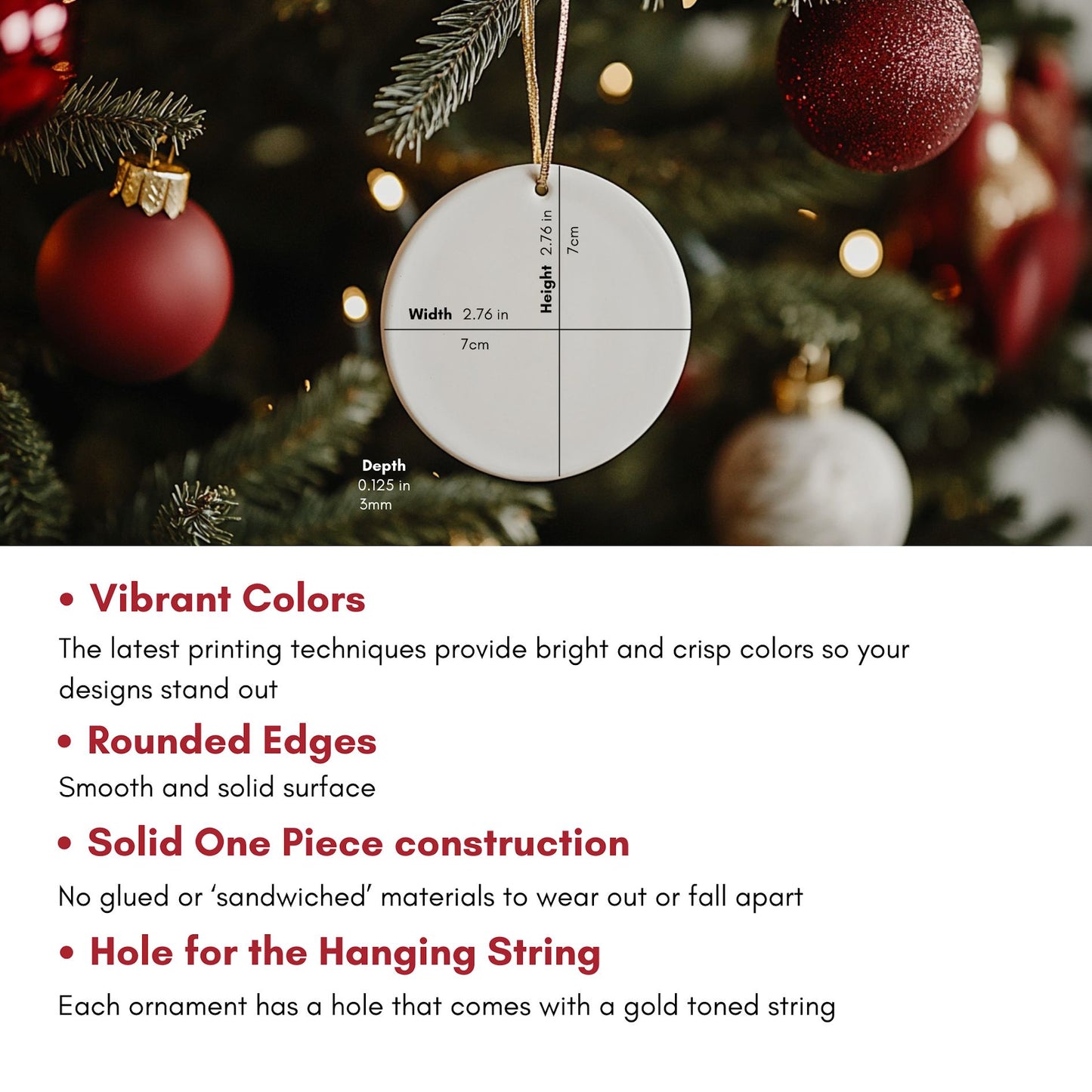 Feminist Rage Christmas Ornament Home Decor Printify