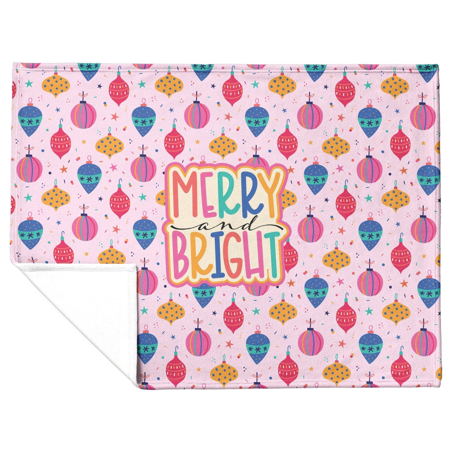 Christmas Gifts ~ Pink Merry and Bright Throw Blanket Blankets teelaunch