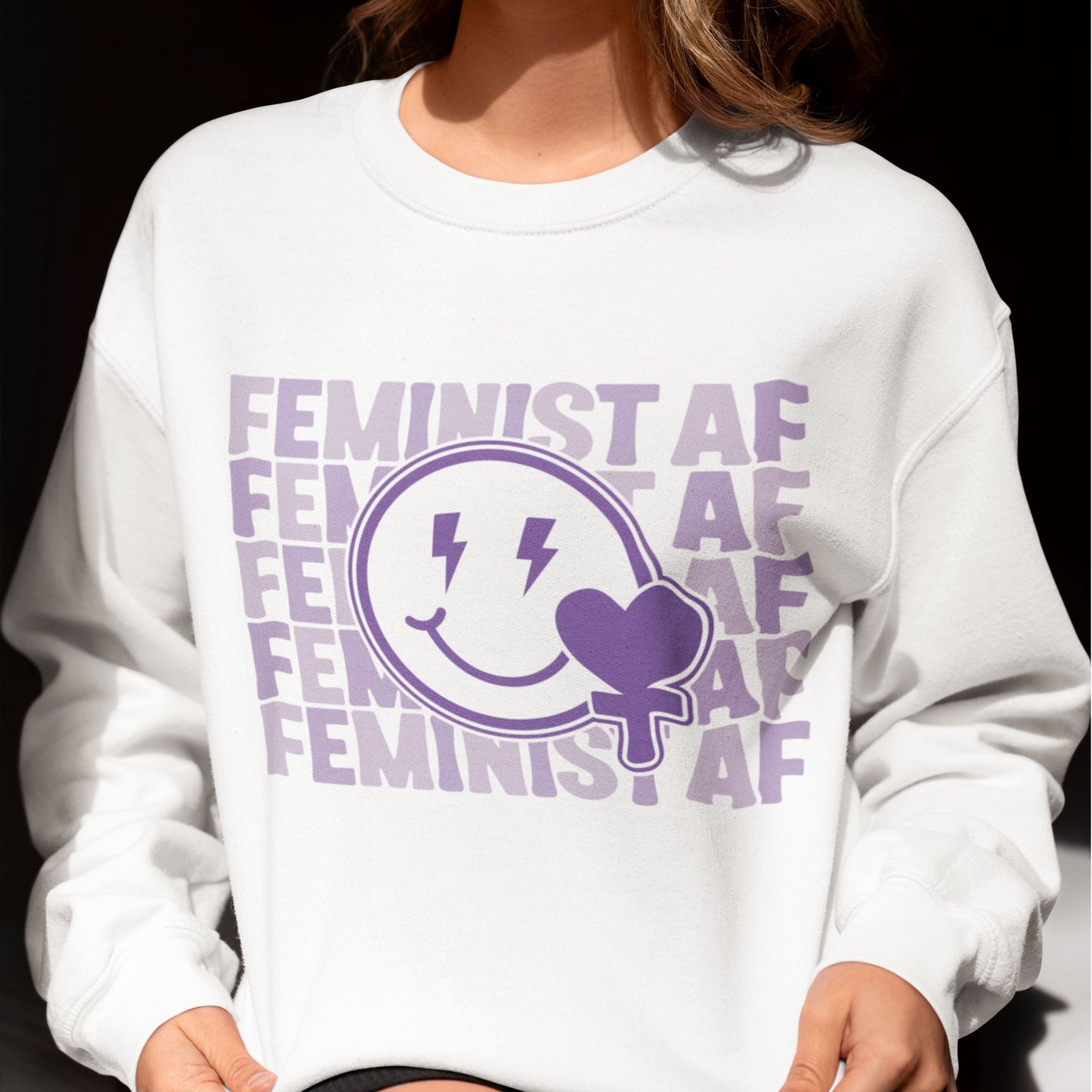 Feminist Sweatshirt Sweatshirt Printify Ash S